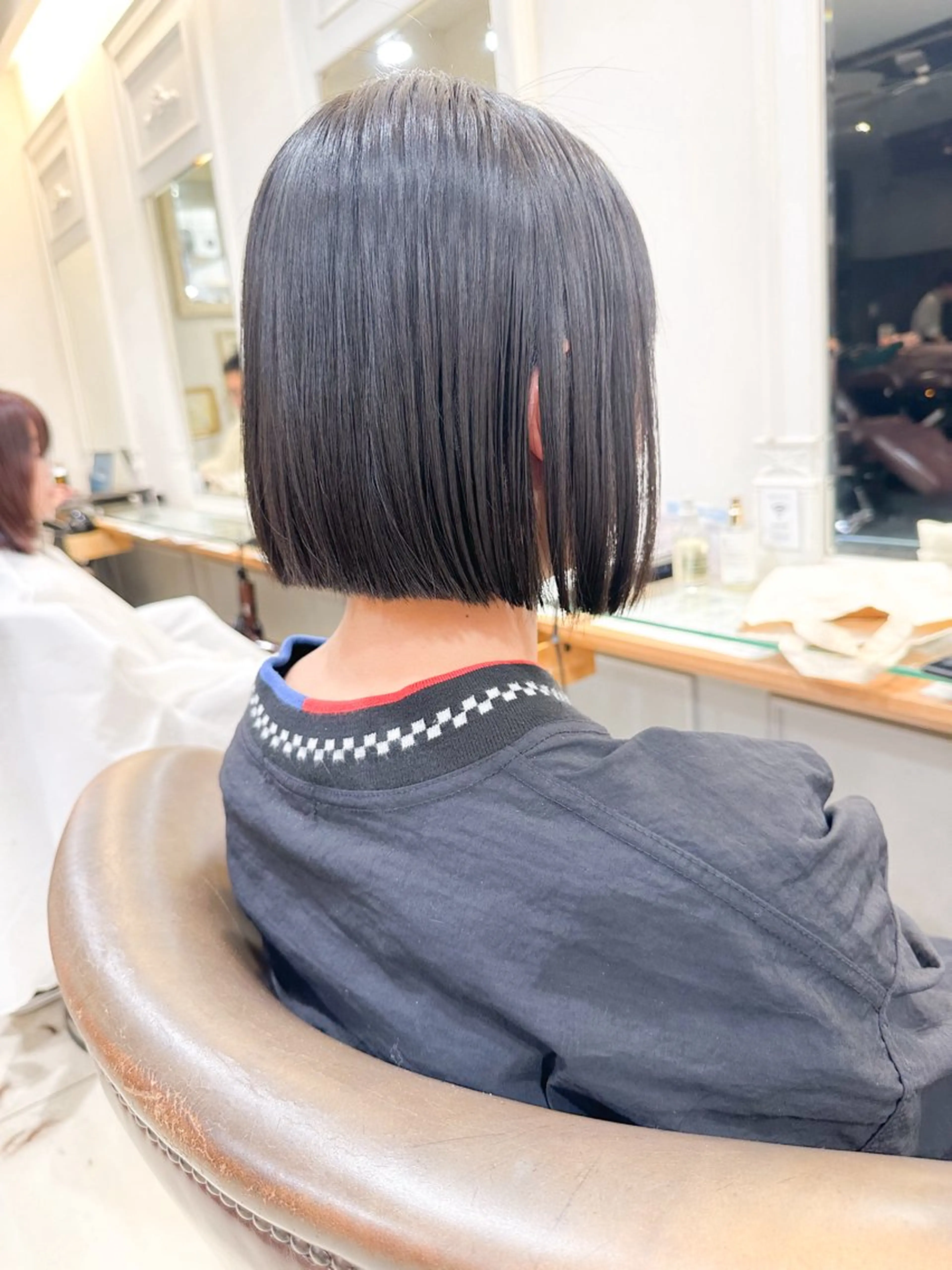 ミディアム パーマ 切りっぱなしボブ ボブ 髪質改善 縮毛矯正 カット 縮毛矯正 トリートメント ✨カラー支持No.1 🧸ワキ カナコ🧸のヘアスタイル