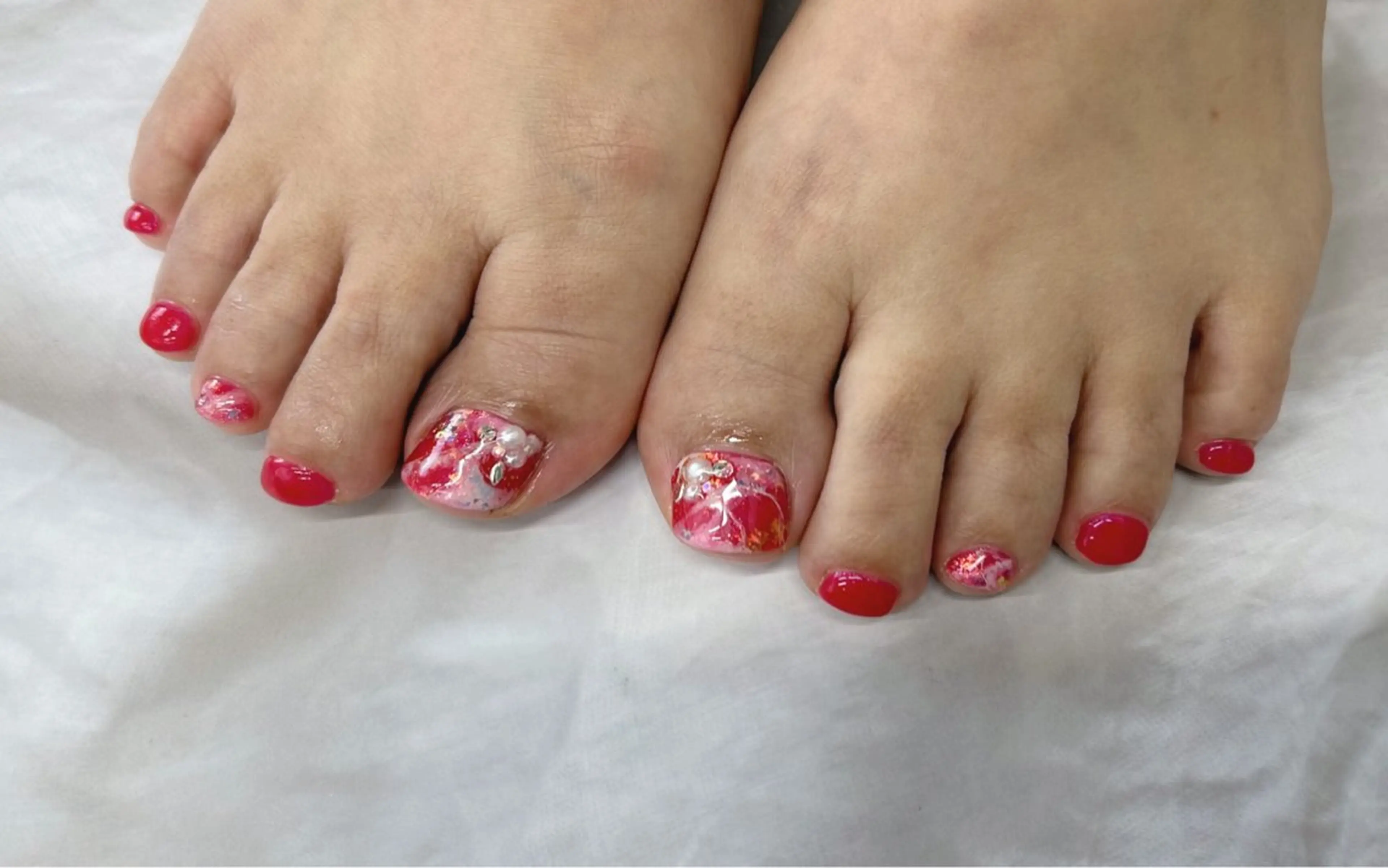 ネイル 大理石ネイル(マーブル) フットネイル Nail Salon agré所属・agré ネイルサロン アグレのネイルデザイン