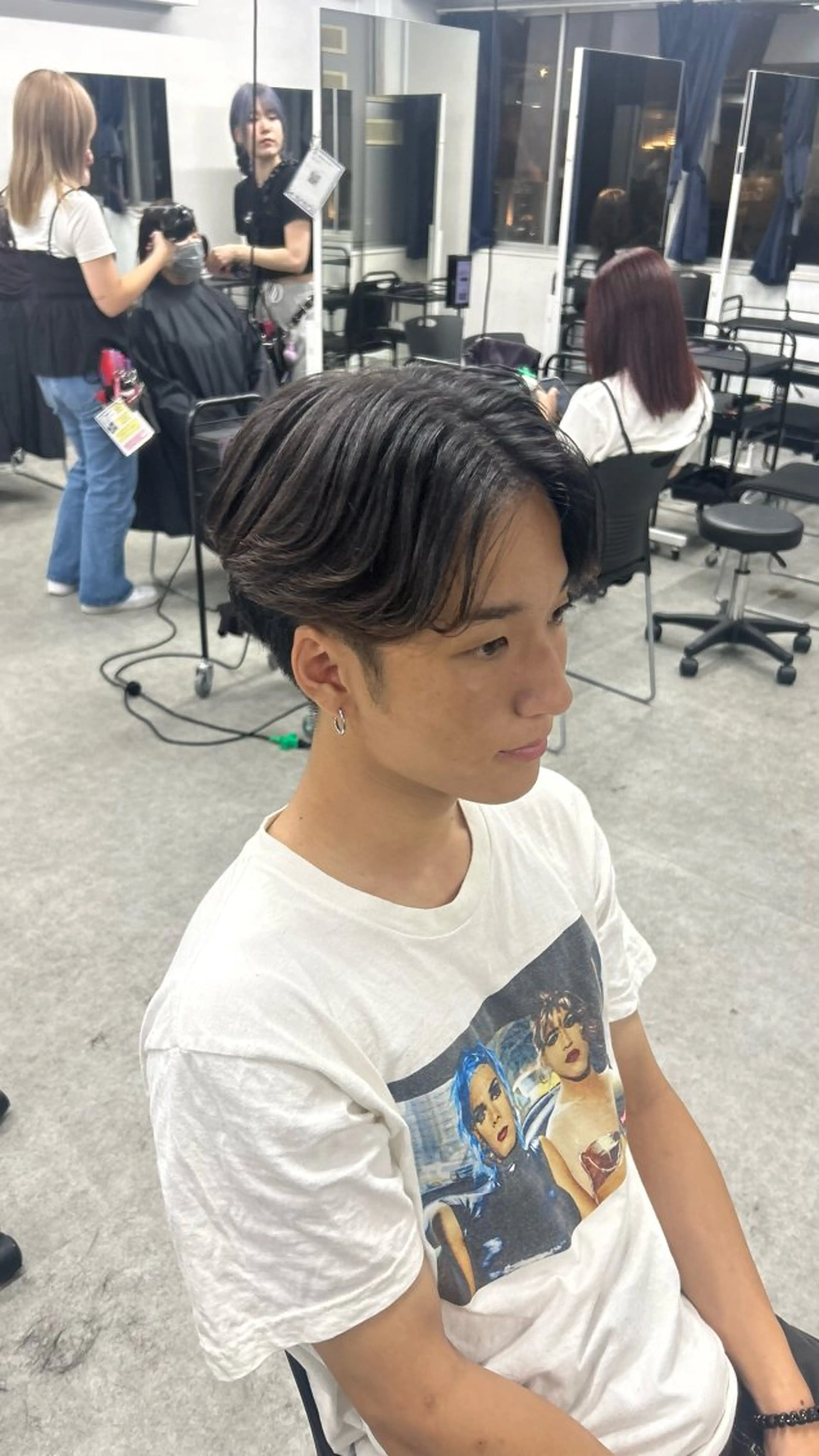 ショート カラー パーマ ヘアアレンジ メンズ キッズ カット 🩶盛れ✖️韓国ヘア 🩶Himari🎀のヘアスタイル