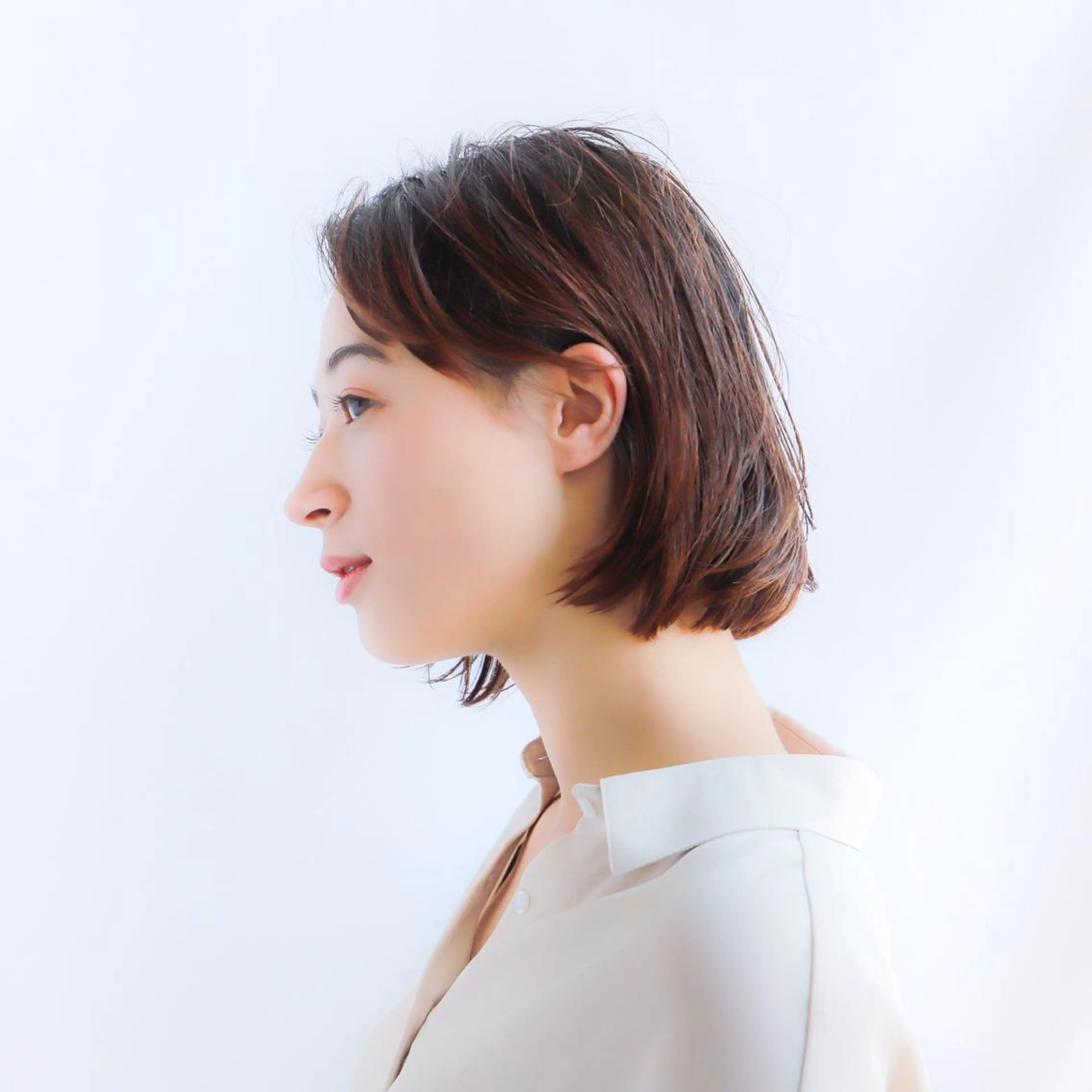 ショート カラー 顔周りレイヤー/ボブ 銀座✨中野まさひろのヘアスタイル