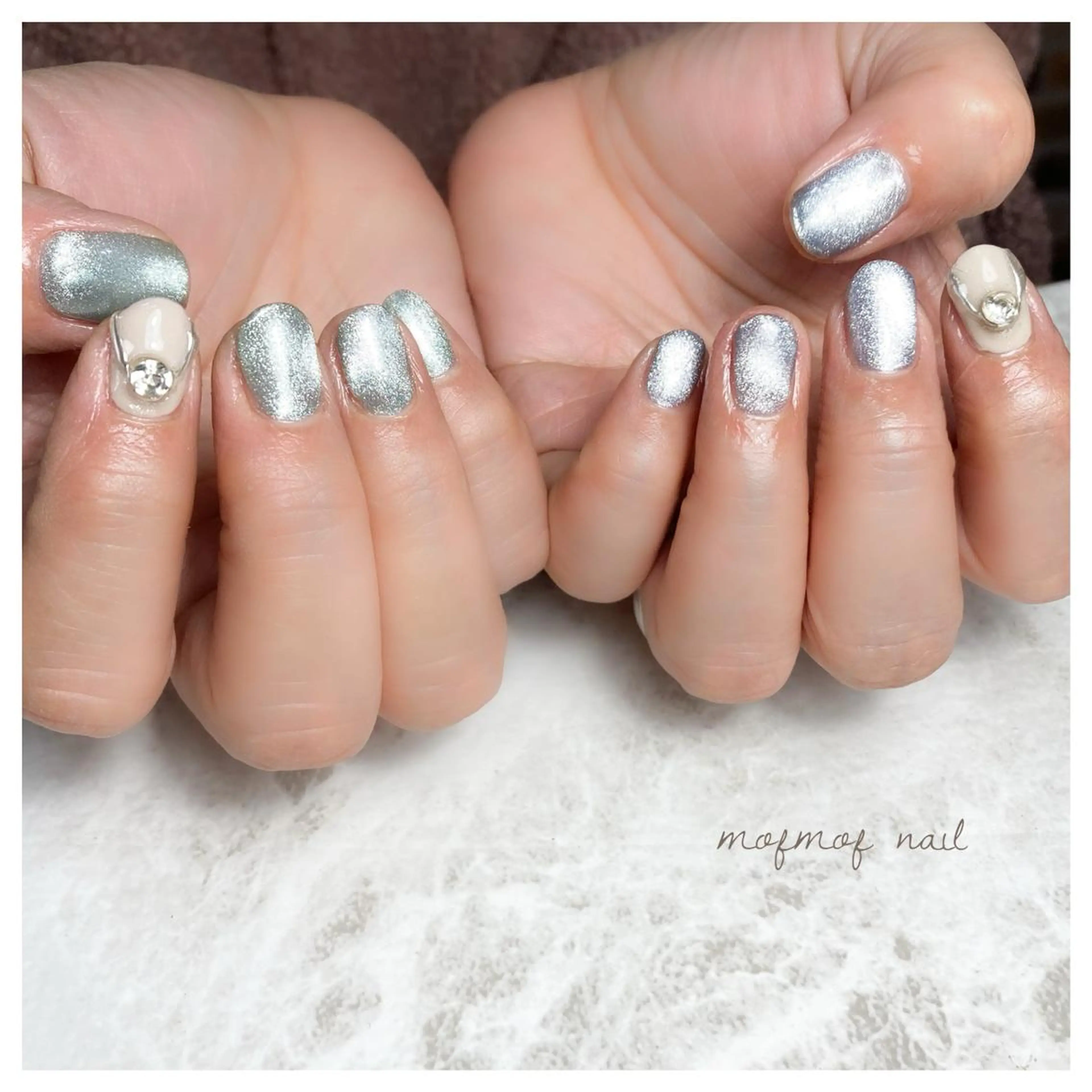 ネイル マグネットネイル ハンドネイル mofmofnail 🌿shimizuのネイルデザイン