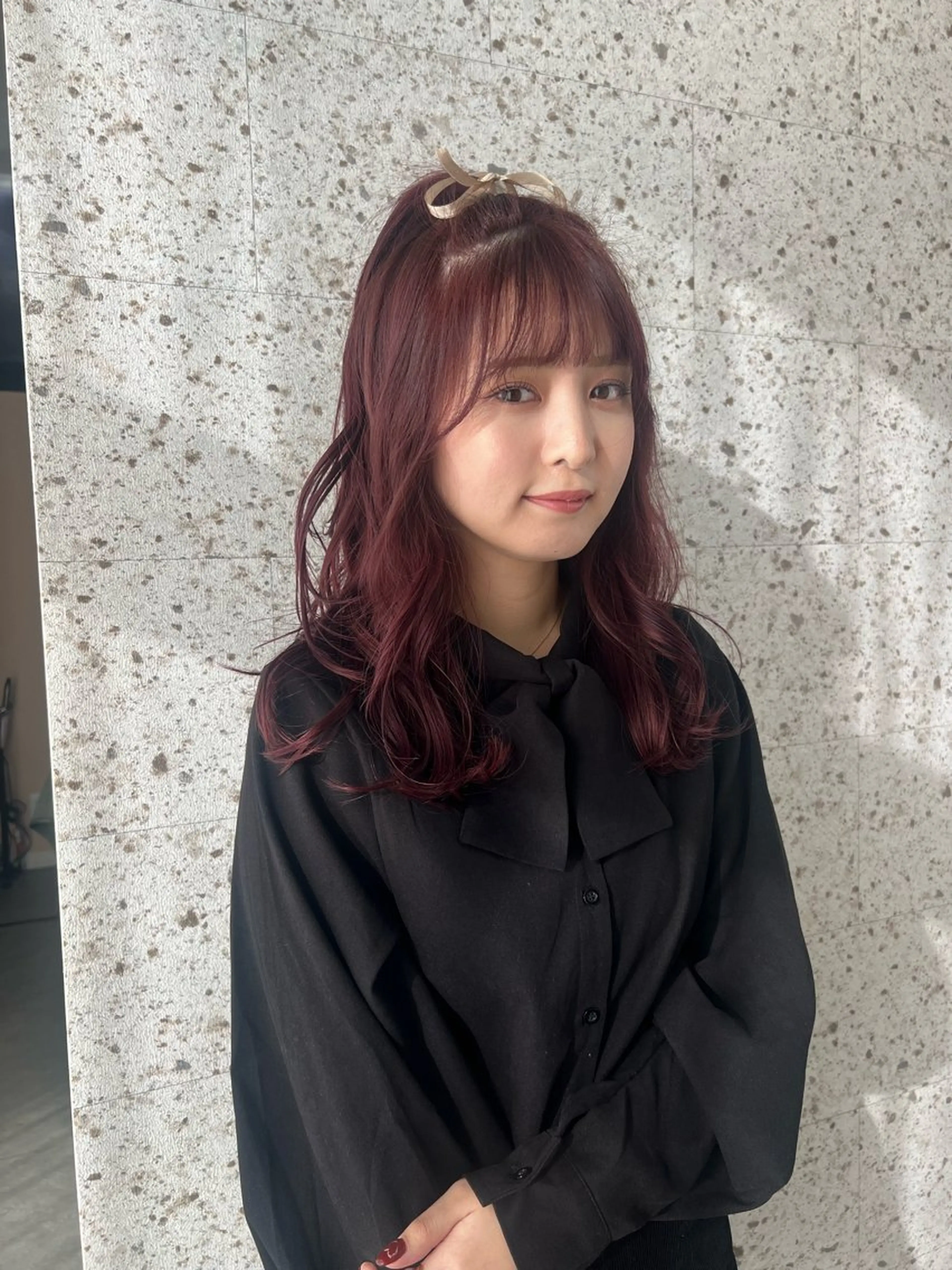ロング カラー ブリーチ ピンクカラー Ayaka🩰🎀 ガーリー/暖色♡のヘアスタイル