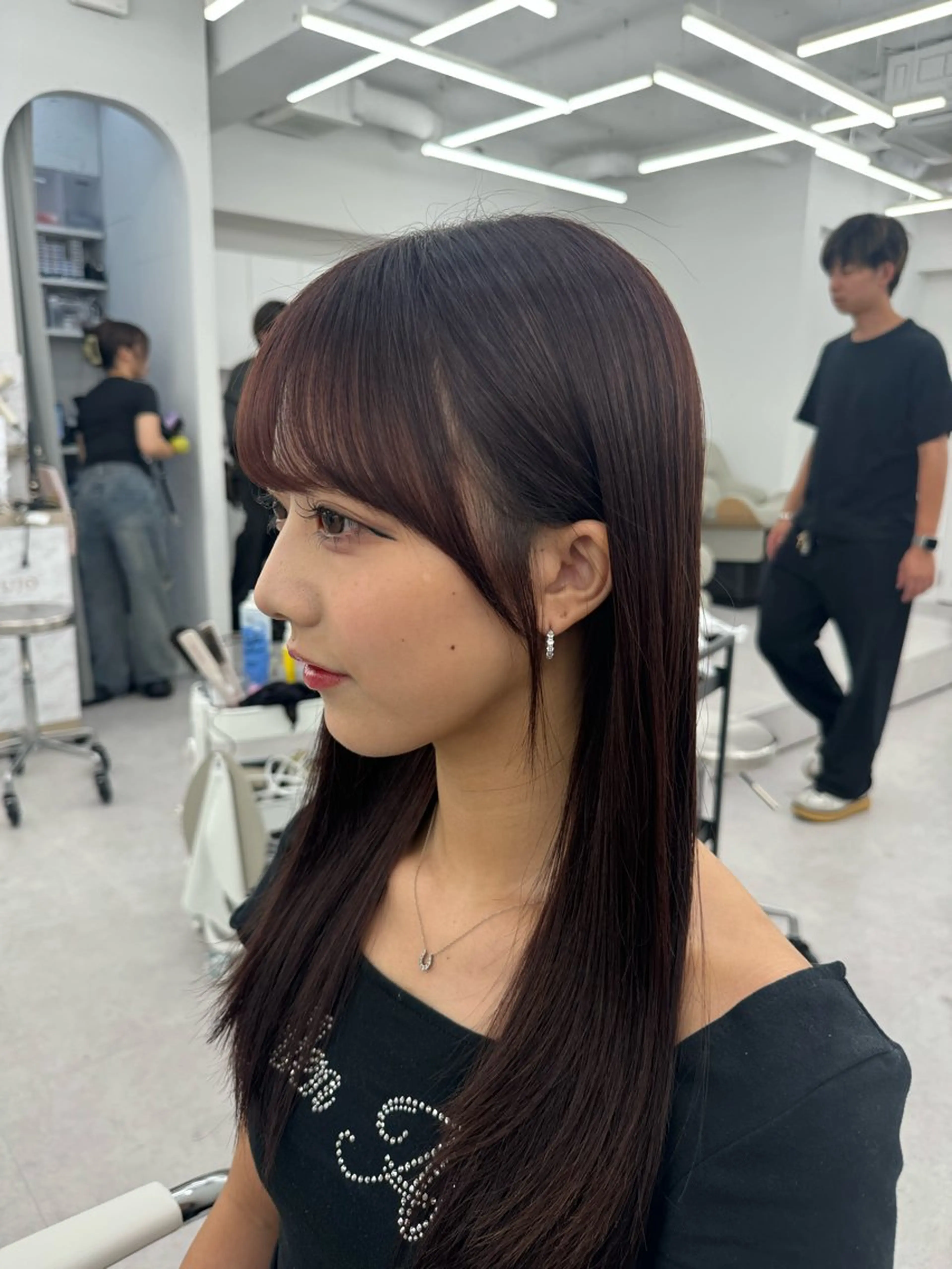 ロング カラー カット ヘアカラー 顔まわりの神様✨ 藤嶋秀幸のヘアスタイル