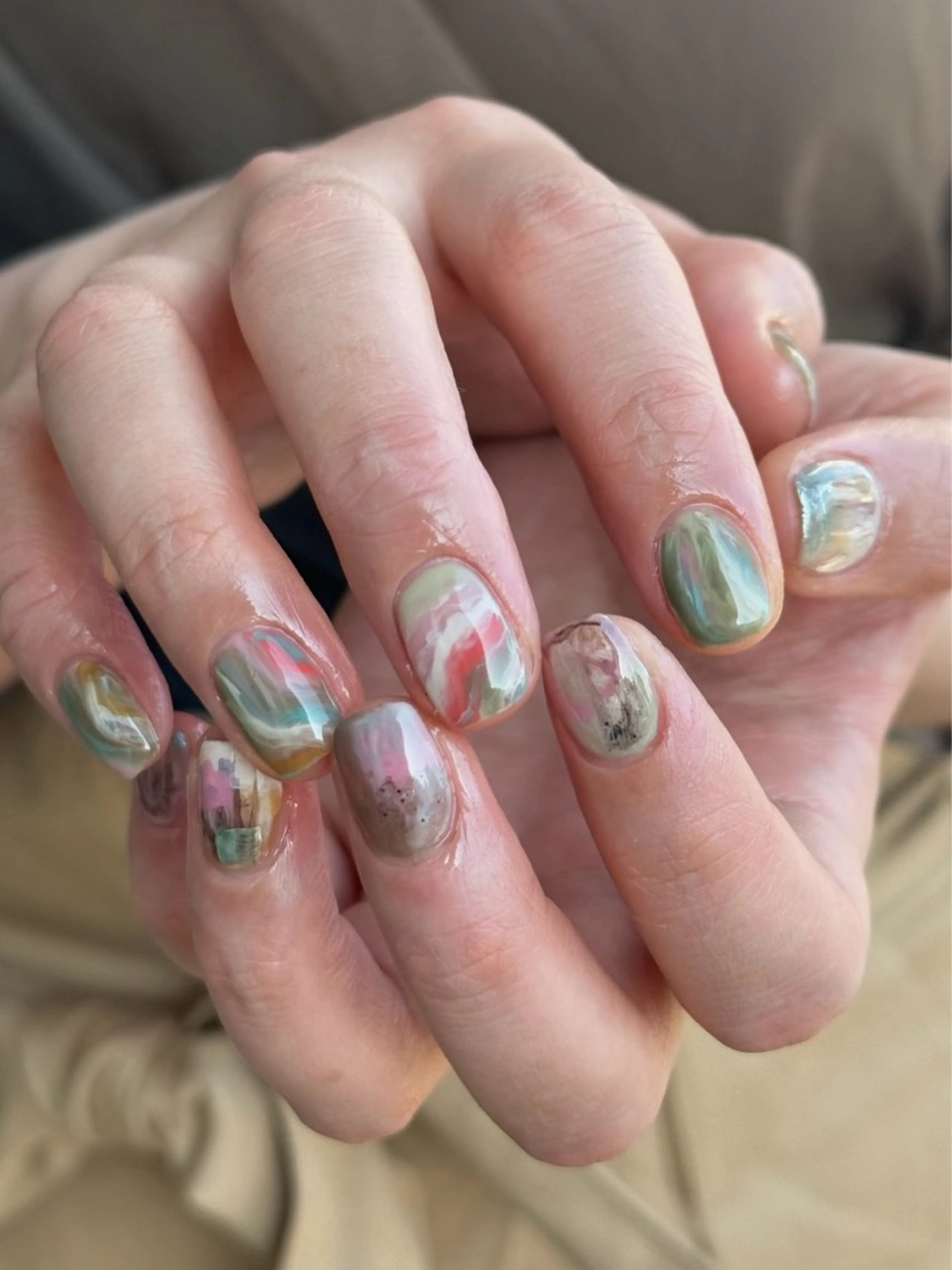 ネイル ニュアンスネイル シンプルネイル nail atelier 泡沫 utakata所属・ナカジマミナミ ネイリストのネイルデザイン
