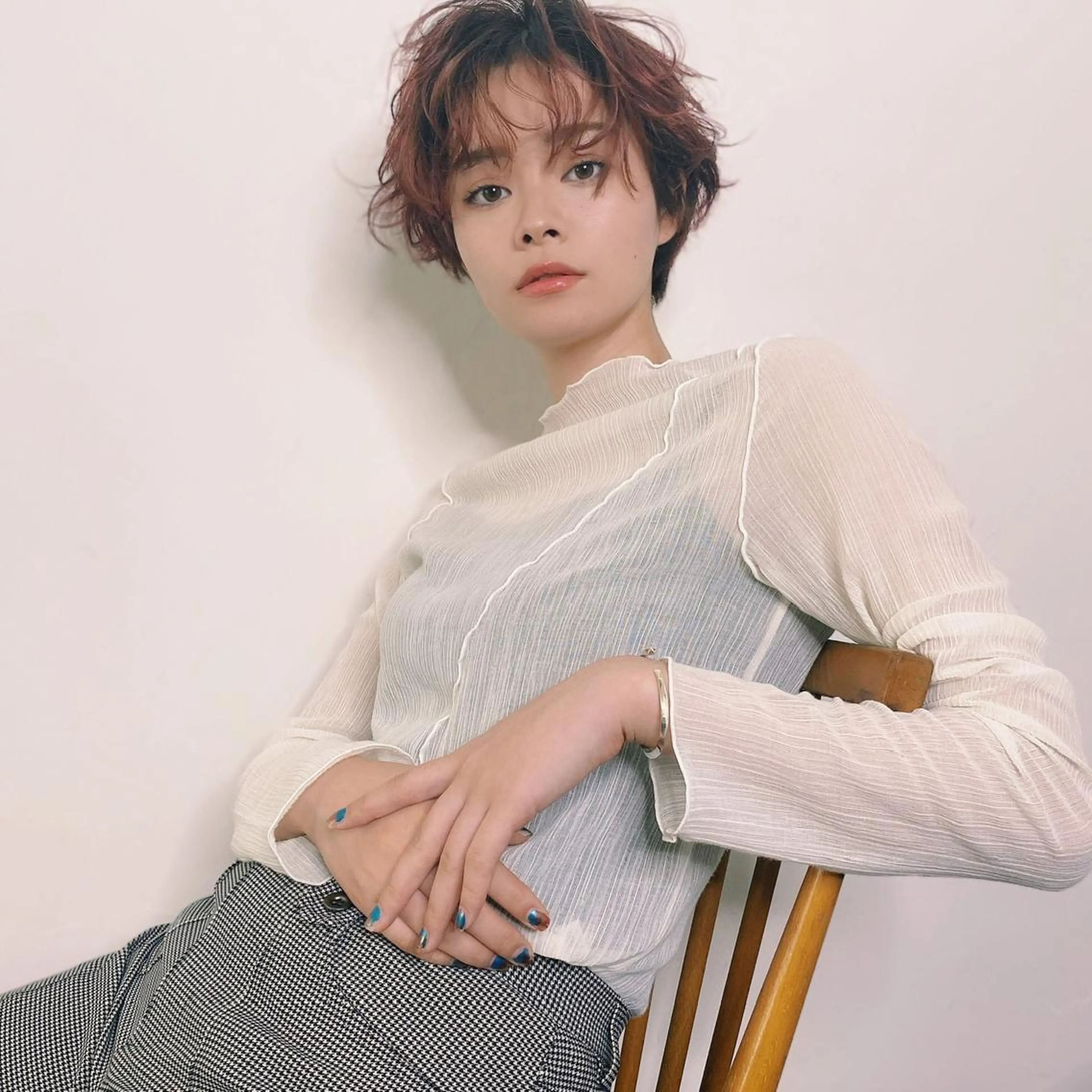 ショート カラー ピンクカラー TOI所属・内野   龍海 / レイヤーカットのヘアスタイル