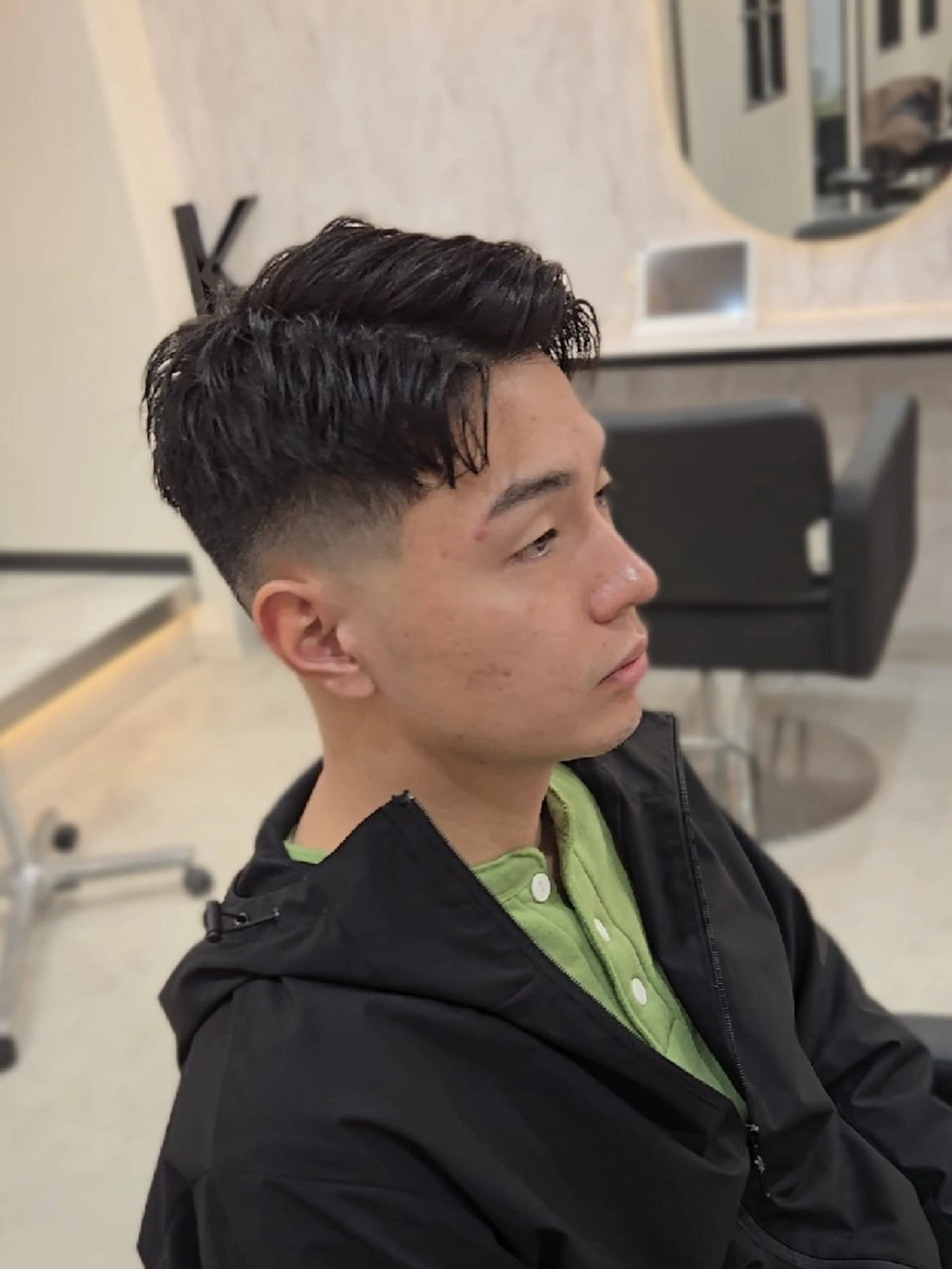 メンズ フェードカット 七三 刈り上げ カット ヘアセット Lapis 名古屋駅前店所属・LEN名古屋/パーマ メンズ特化美容師のヘアスタイル