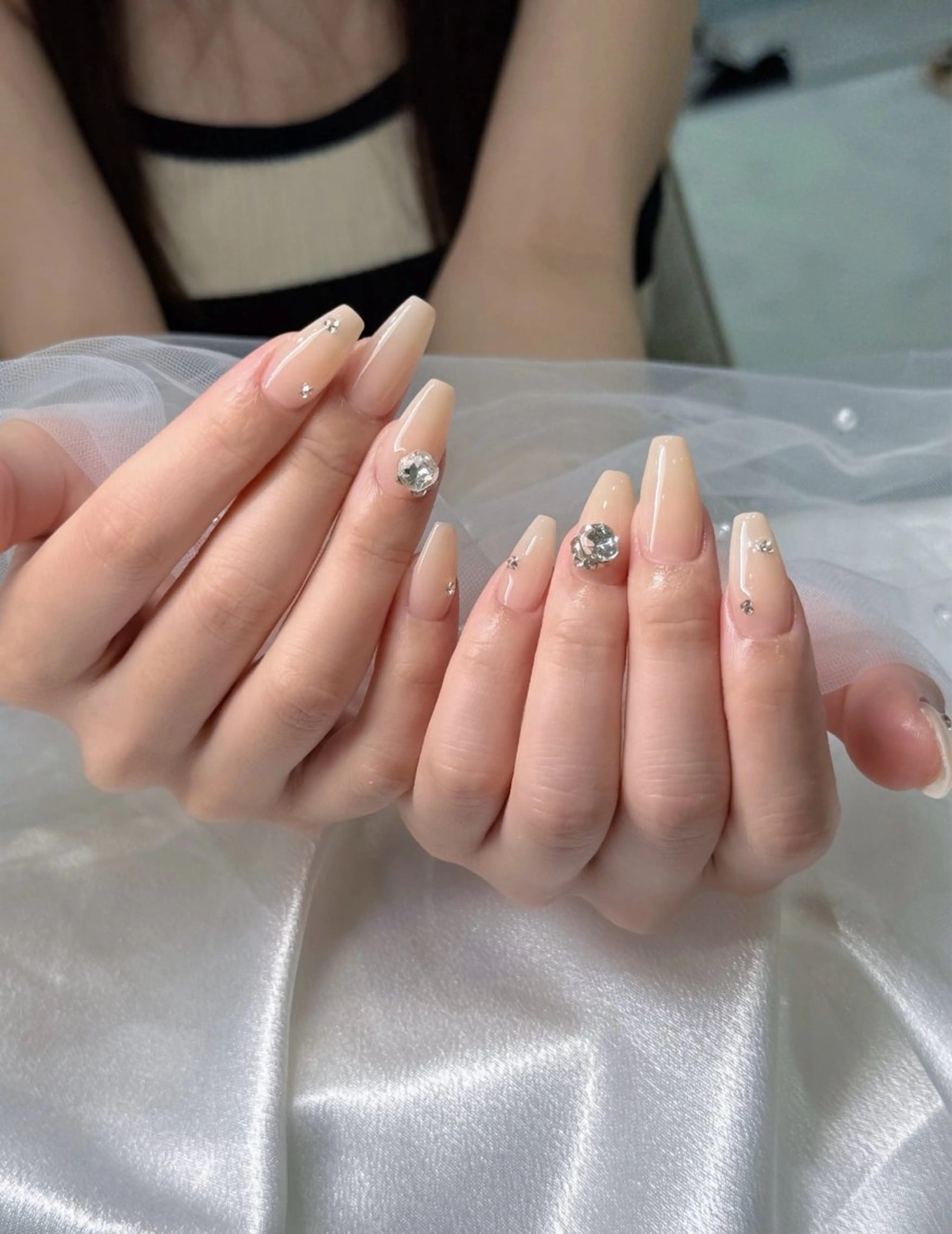 ネイル シンプルネイル ネイルチップ ハンドネイル ハンドケア HANA.NAILS所属・HANA 自宅サロンのネイルデザイン