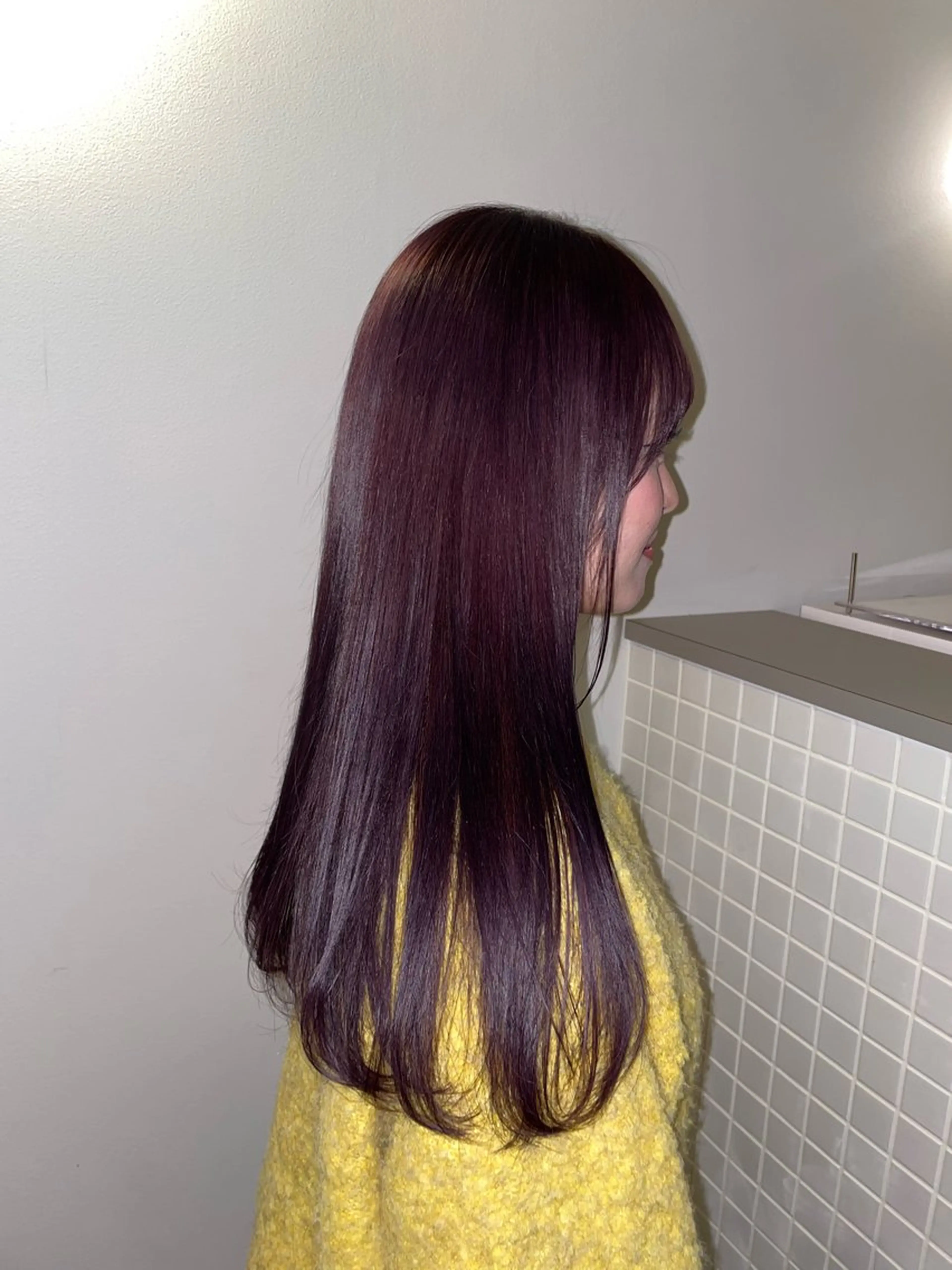 セミロング カラー ラベンダーカラー tuco mireiのヘアスタイル