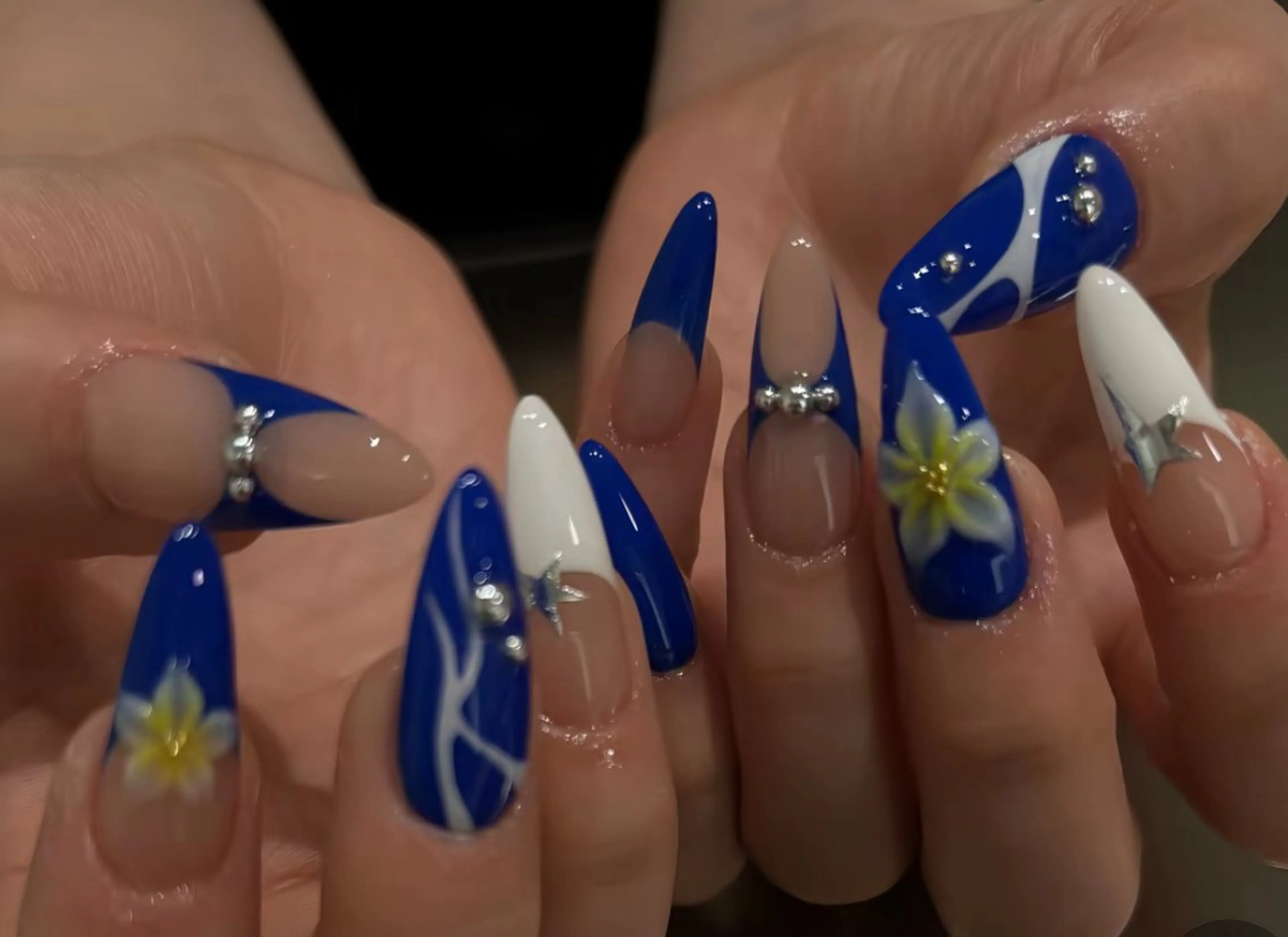 ネイル アートネイル 長さ出し ジェルネイル マグネットネイル ニュアンスネイル Kanao_ CloudyChanのネイルデザイン