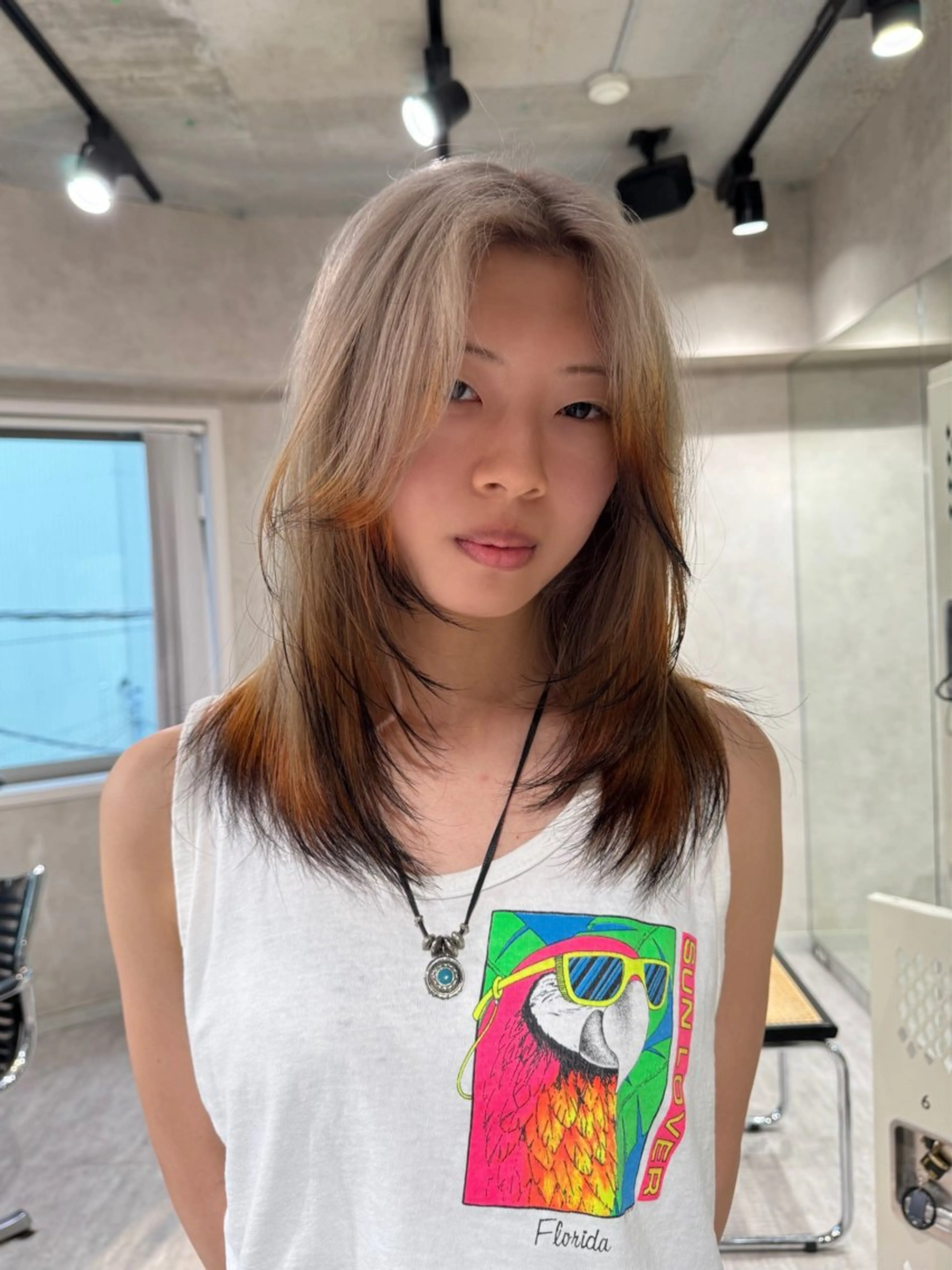 セミロング カラー カット ヘアカラー ダブルカラー ブリーチ/kaitoのヘアスタイル