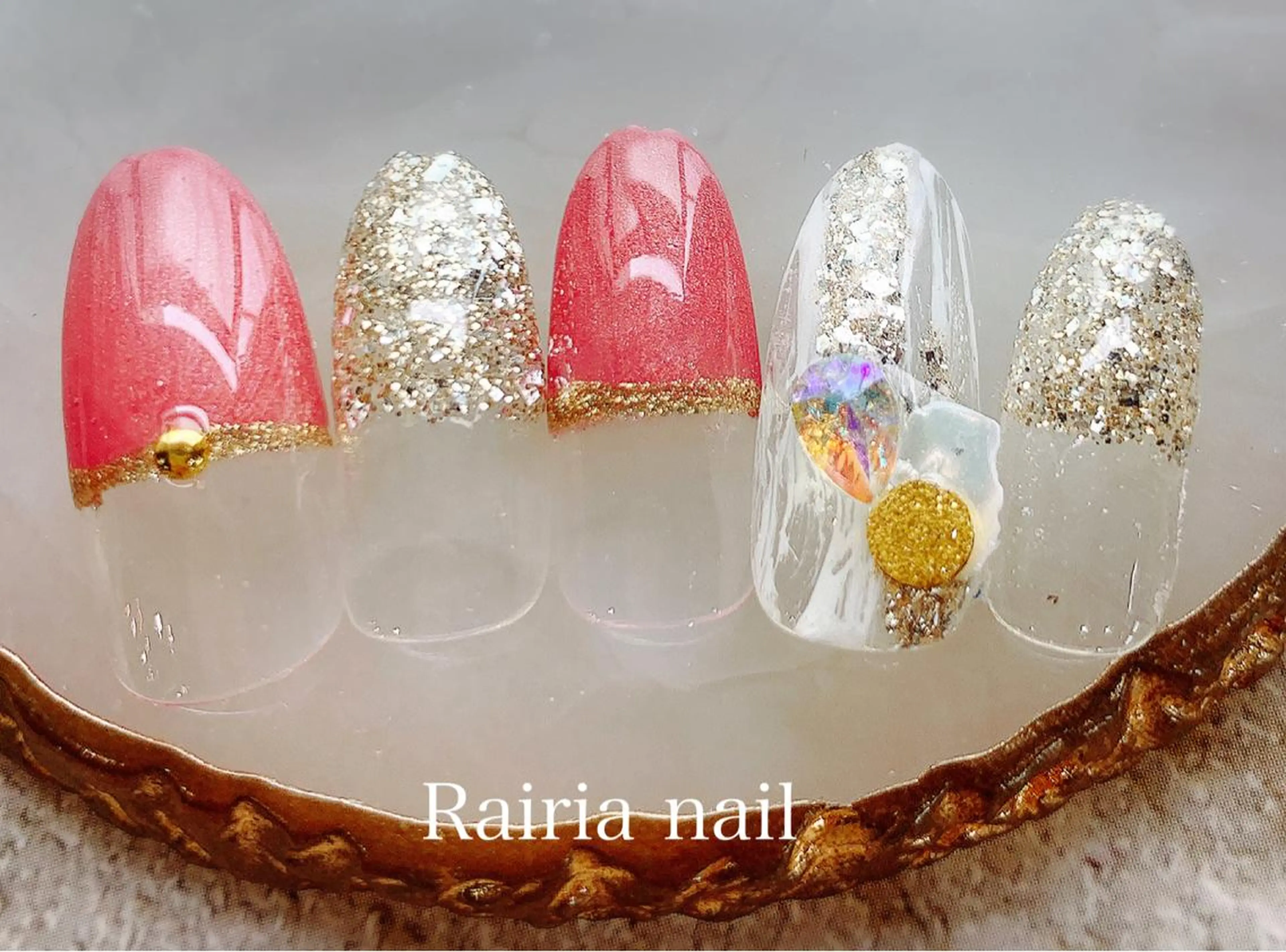 ネイル アートネイル カジュアル フラワーネイル フットネイル ジェルネイル Rairia nail本八幡店のネイルデザイン