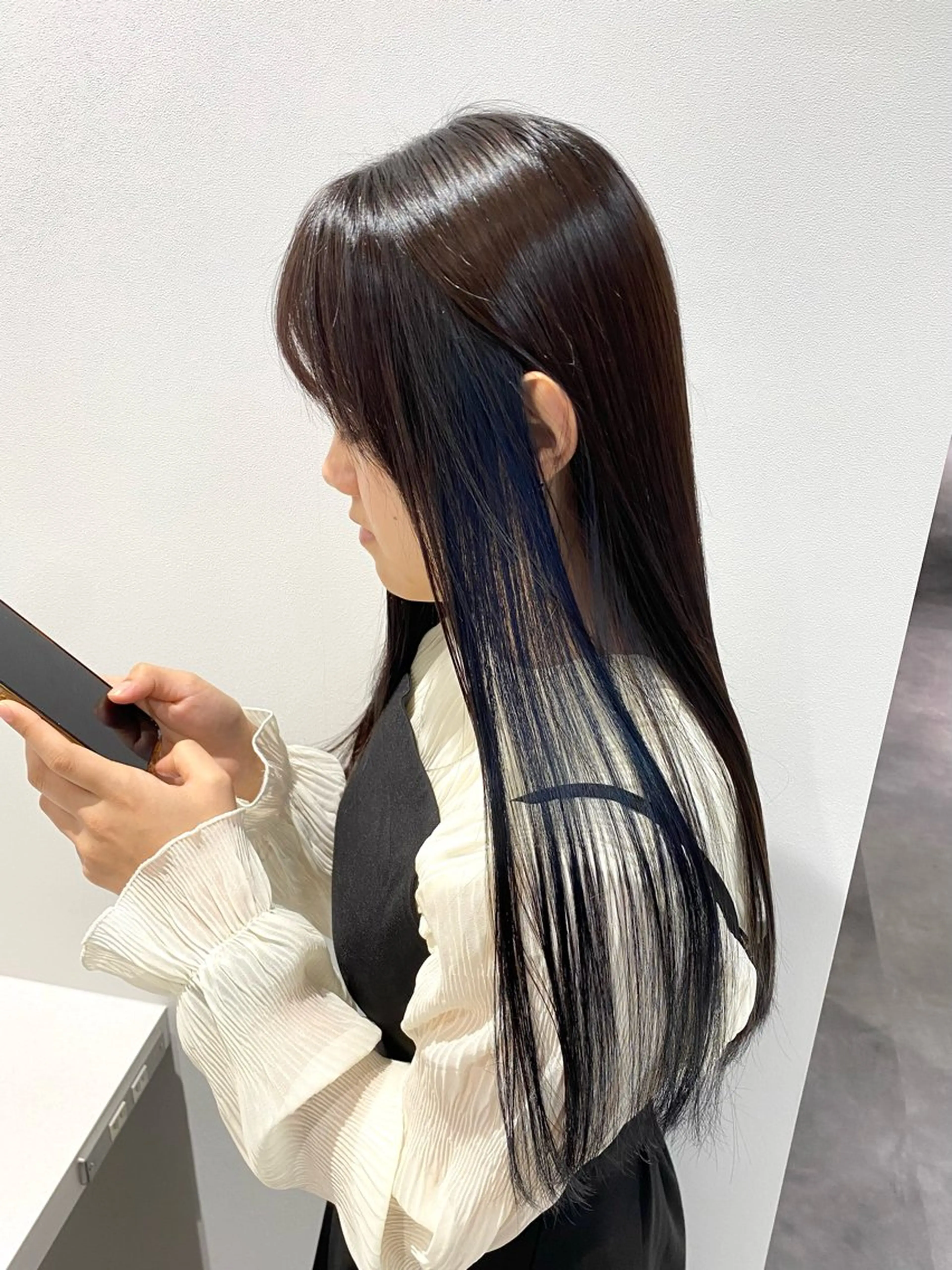 ロング カラー ブリーチ カット ヘアカラー トリートメント 髪質改善水素TR× レイヤーカット/熊澤のヘアスタイル