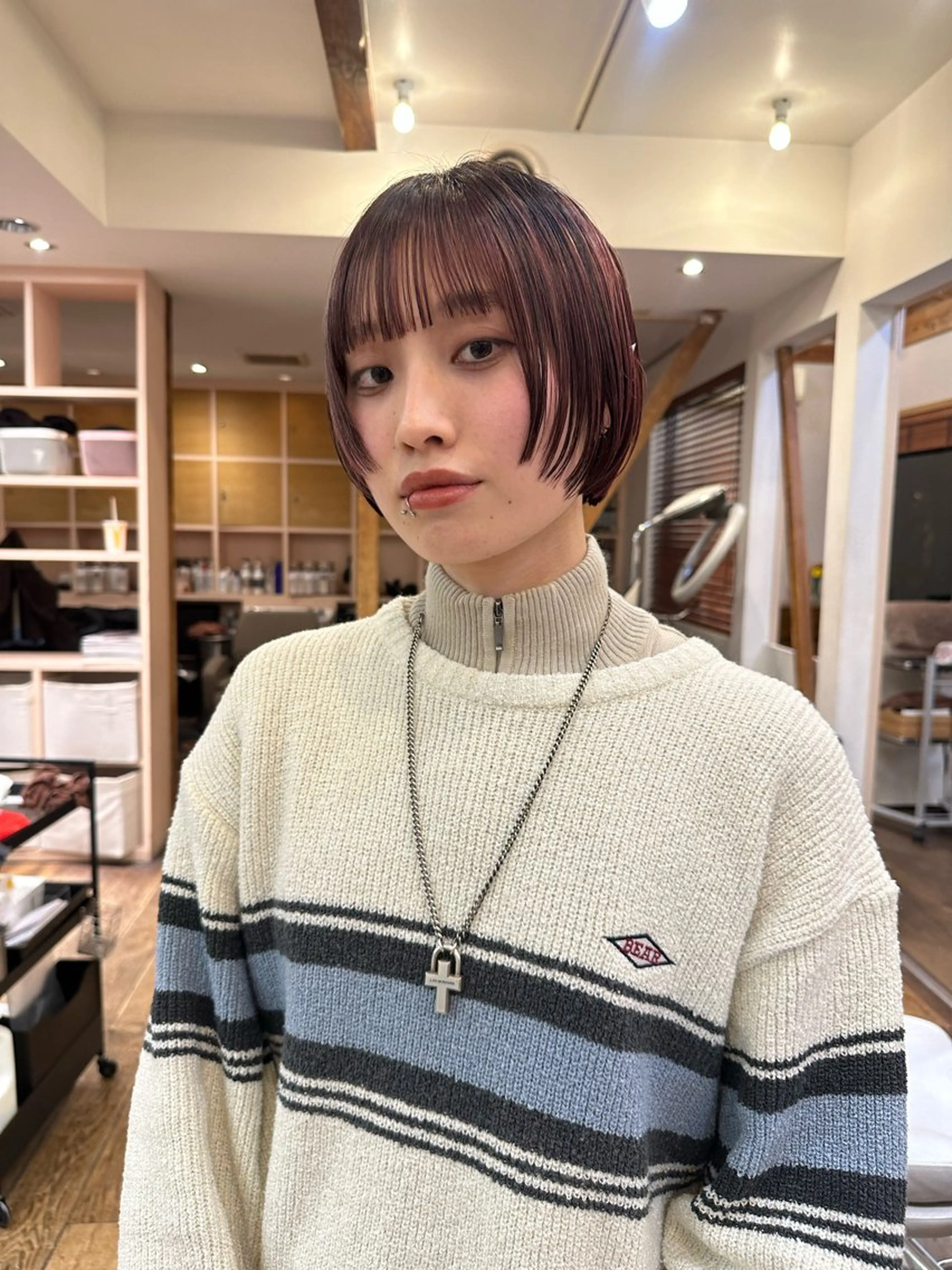 ショート Null 表参道所属・岩下昂世/ ハイトーン/デザインのヘアスタイル