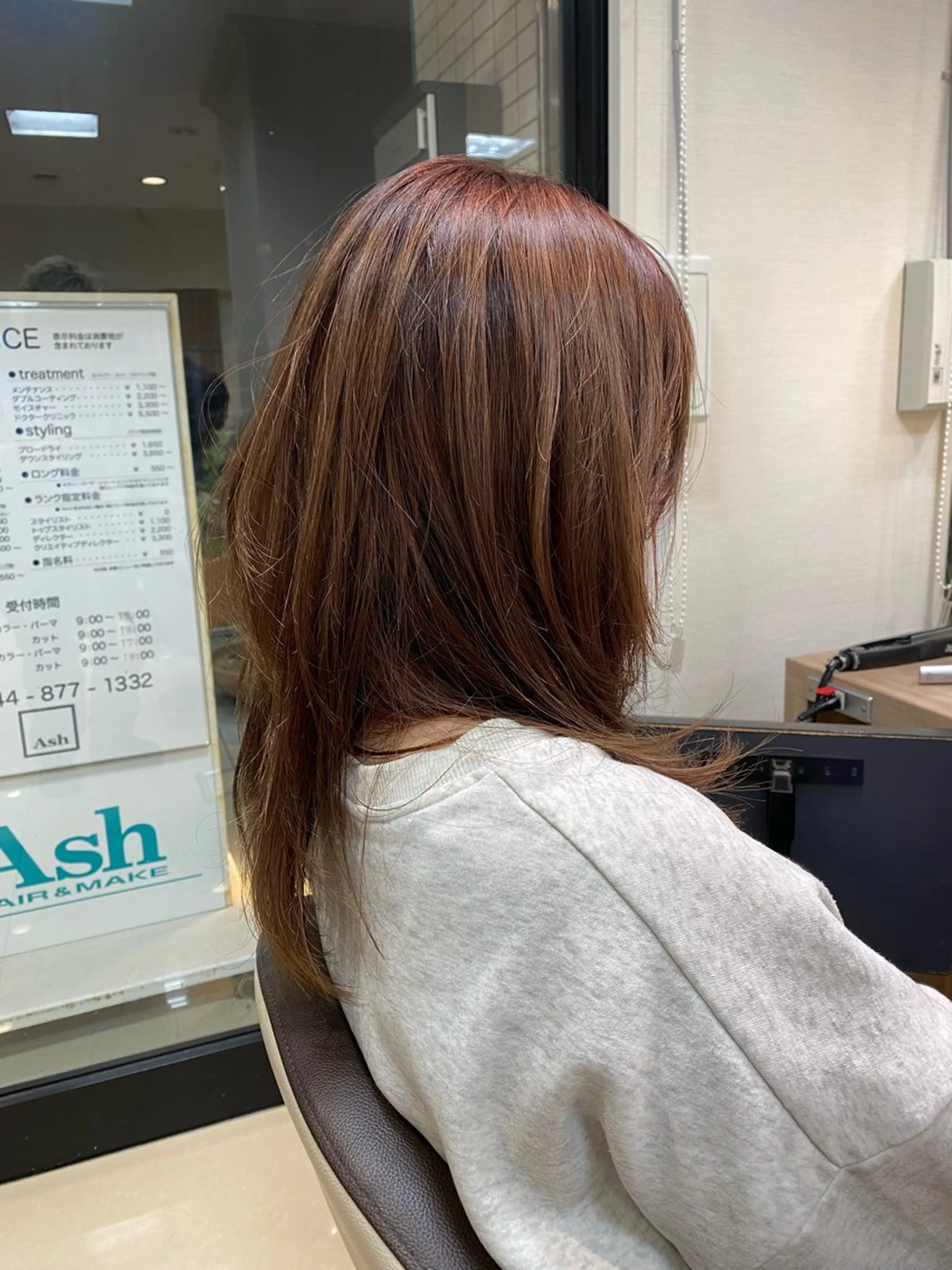 セミロング カット ヘアカラー カラー✨縮毛矯正/ 松井克樹のヘアスタイル