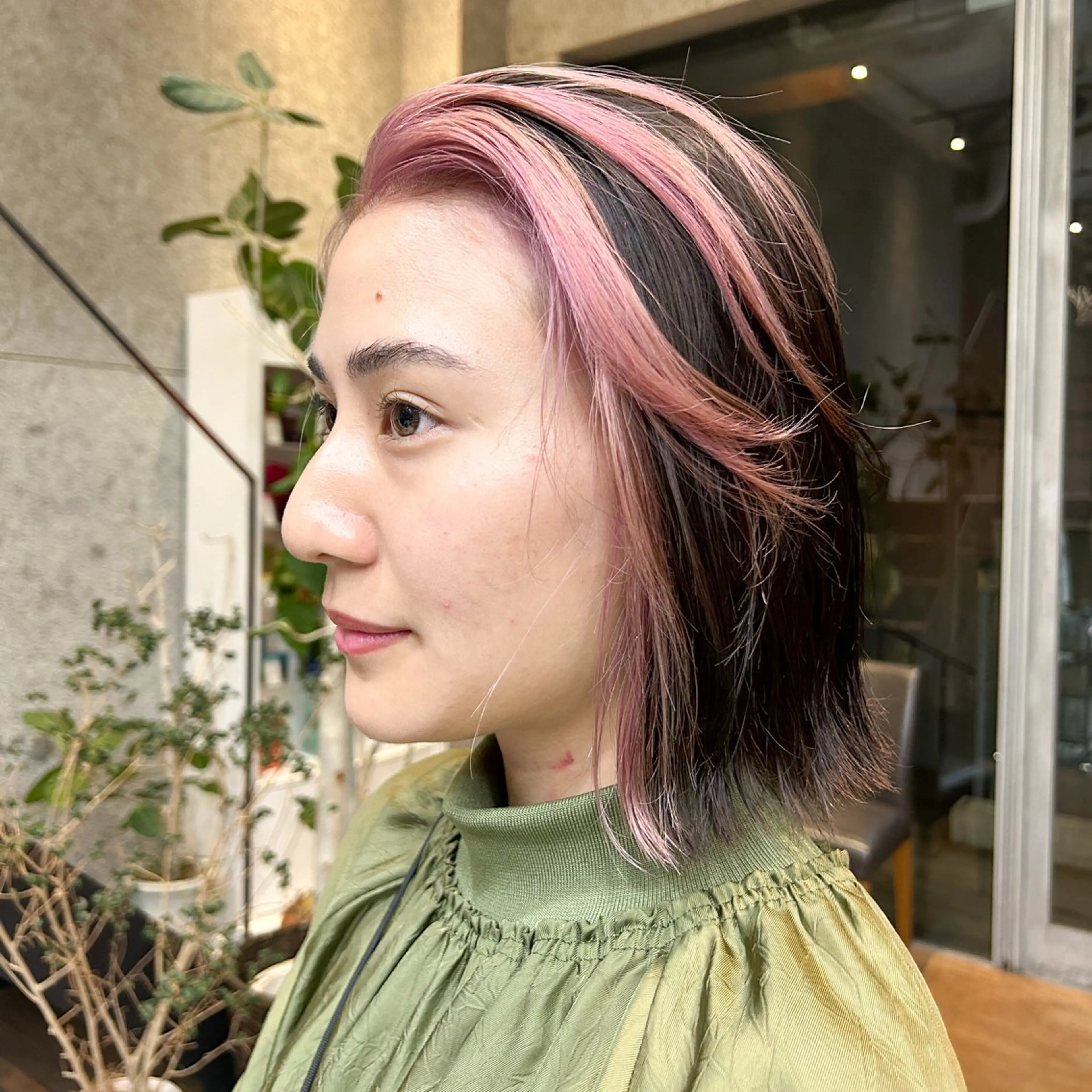 ミディアム カラー ヘアカラー トリートメント 🤡暖色艶カラー 🤡みさきのヘアスタイル