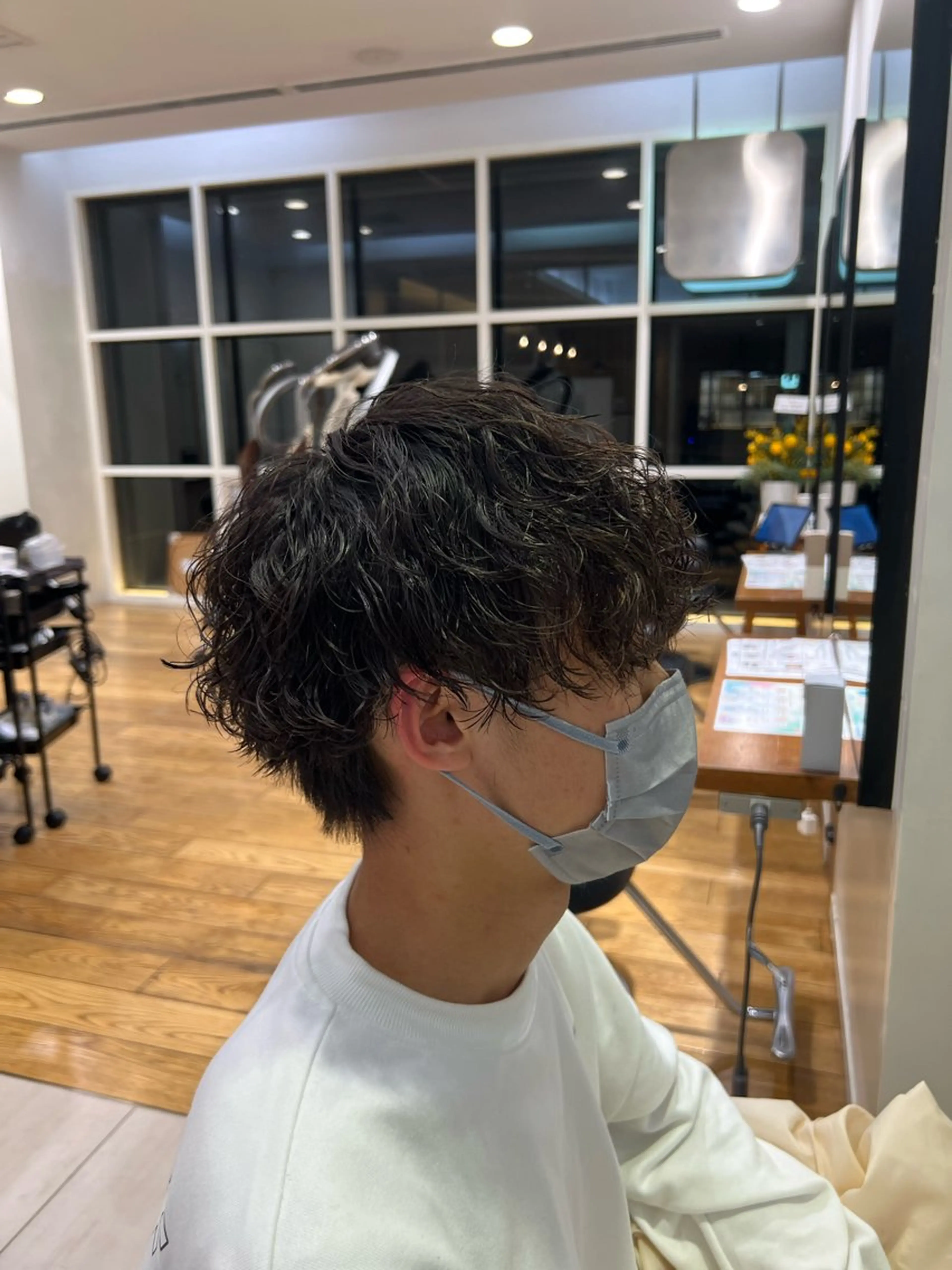 ショート パーマ メンズ カット パーマ メンズパーマ 岩成健志郎のヘアスタイル