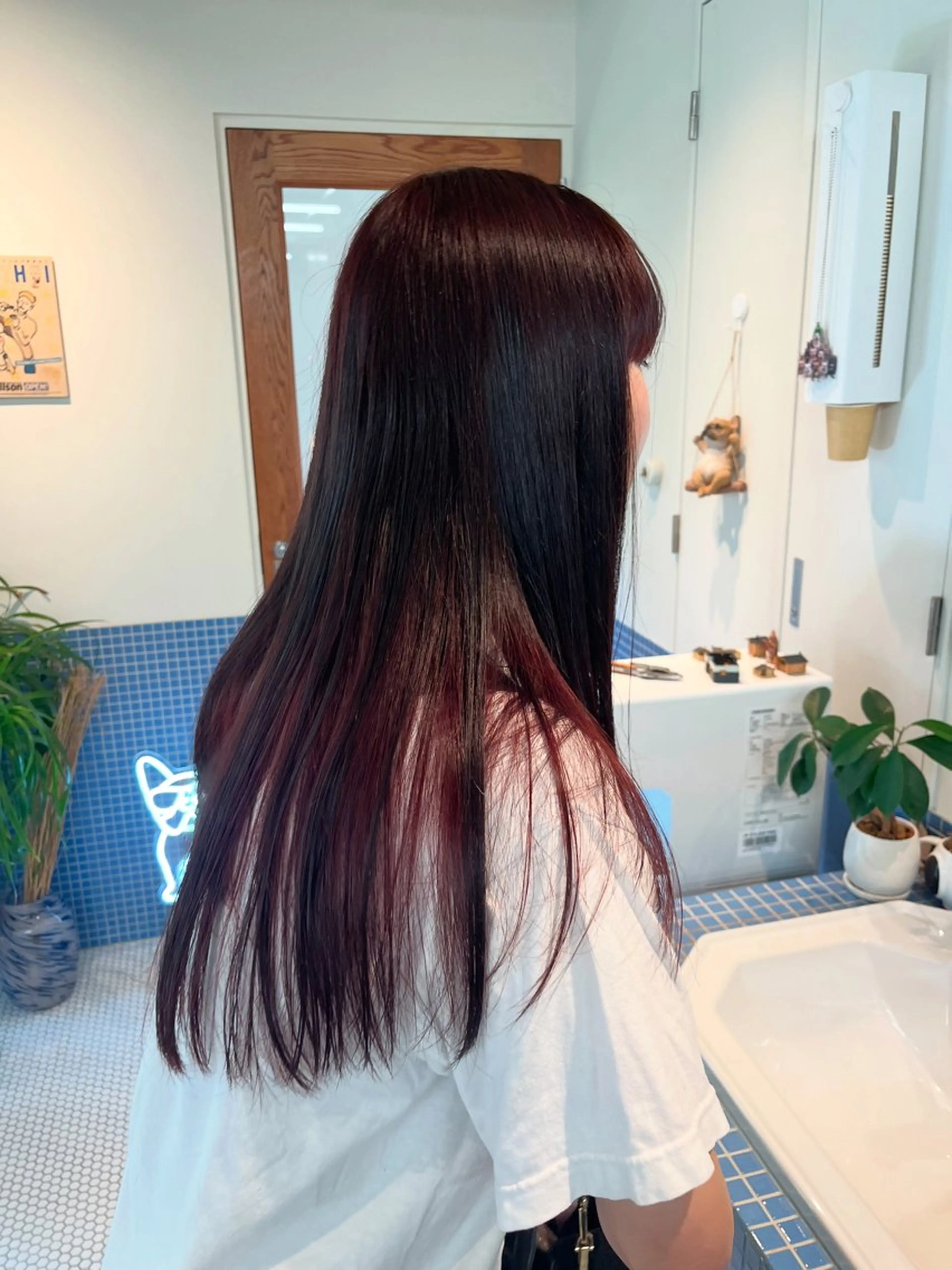 ロング ヘアカラー トリートメント ヘアセット 艶髪/暖色カラー/ ◎RUKI.のヘアスタイル