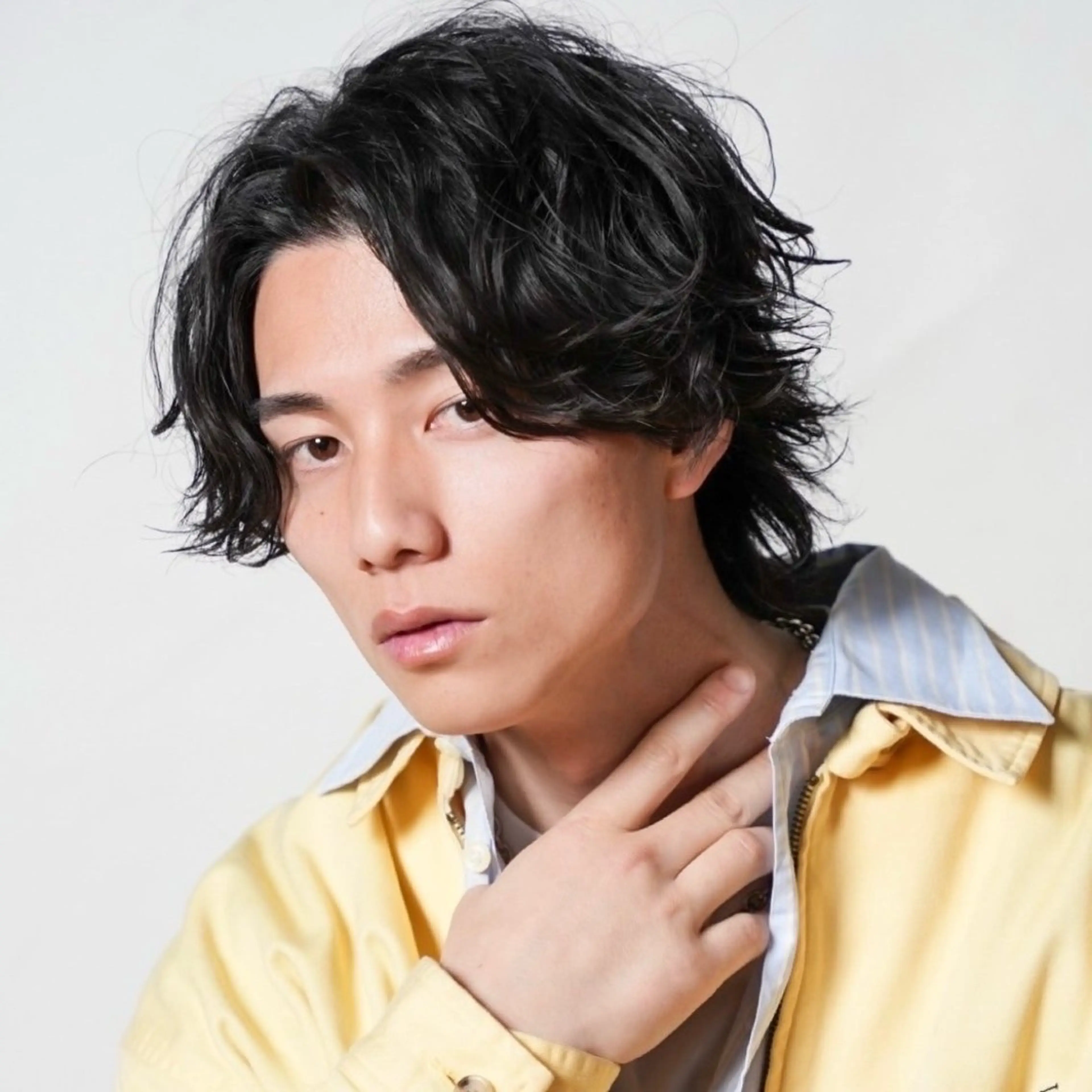 ミディアム カラー パーマ メンズ 垢抜けマッシュ /キョウヘイ😎のヘアスタイル