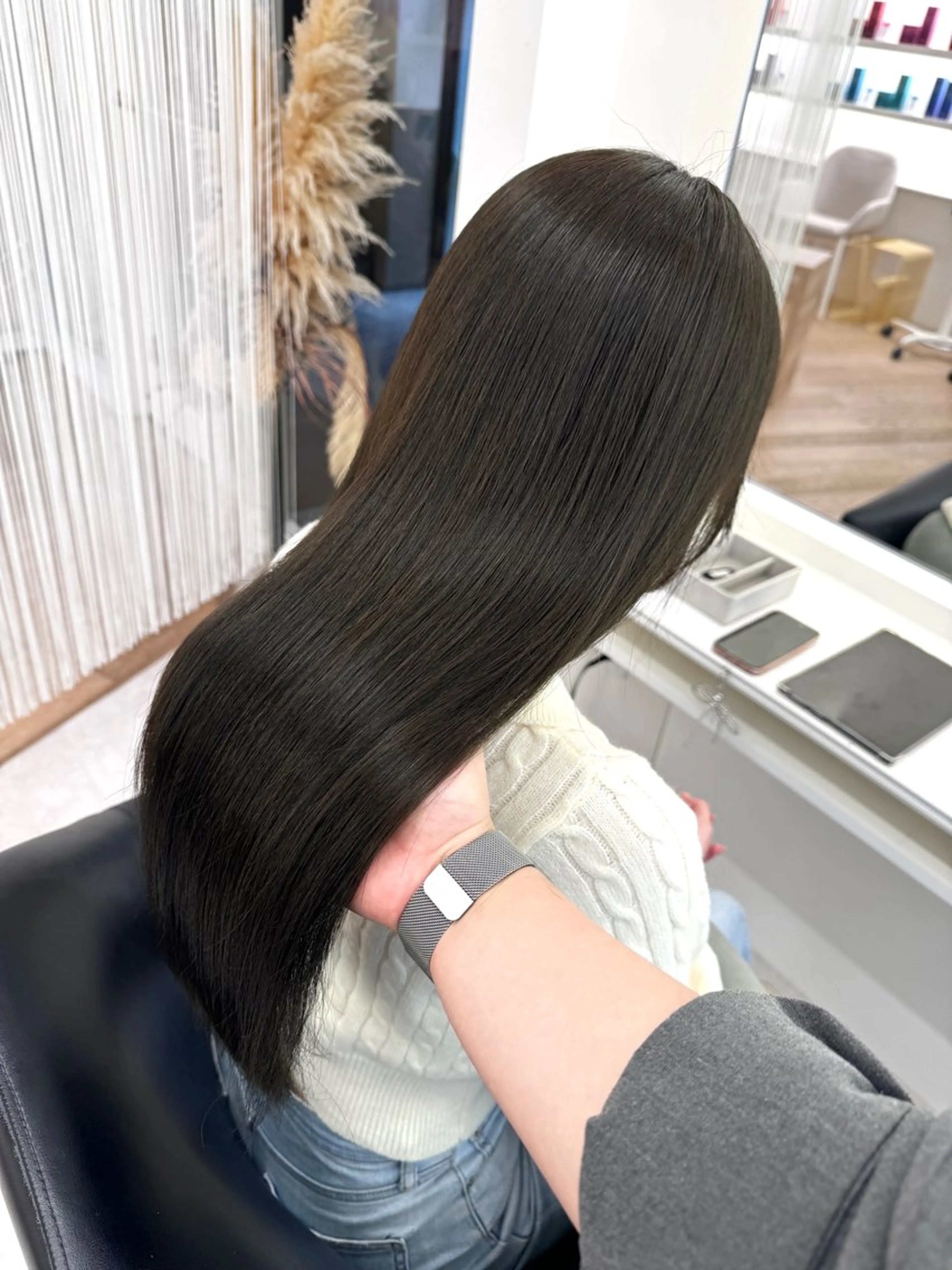 ロング カラー カット ヘアカラー ParveMix NANOのヘアスタイル