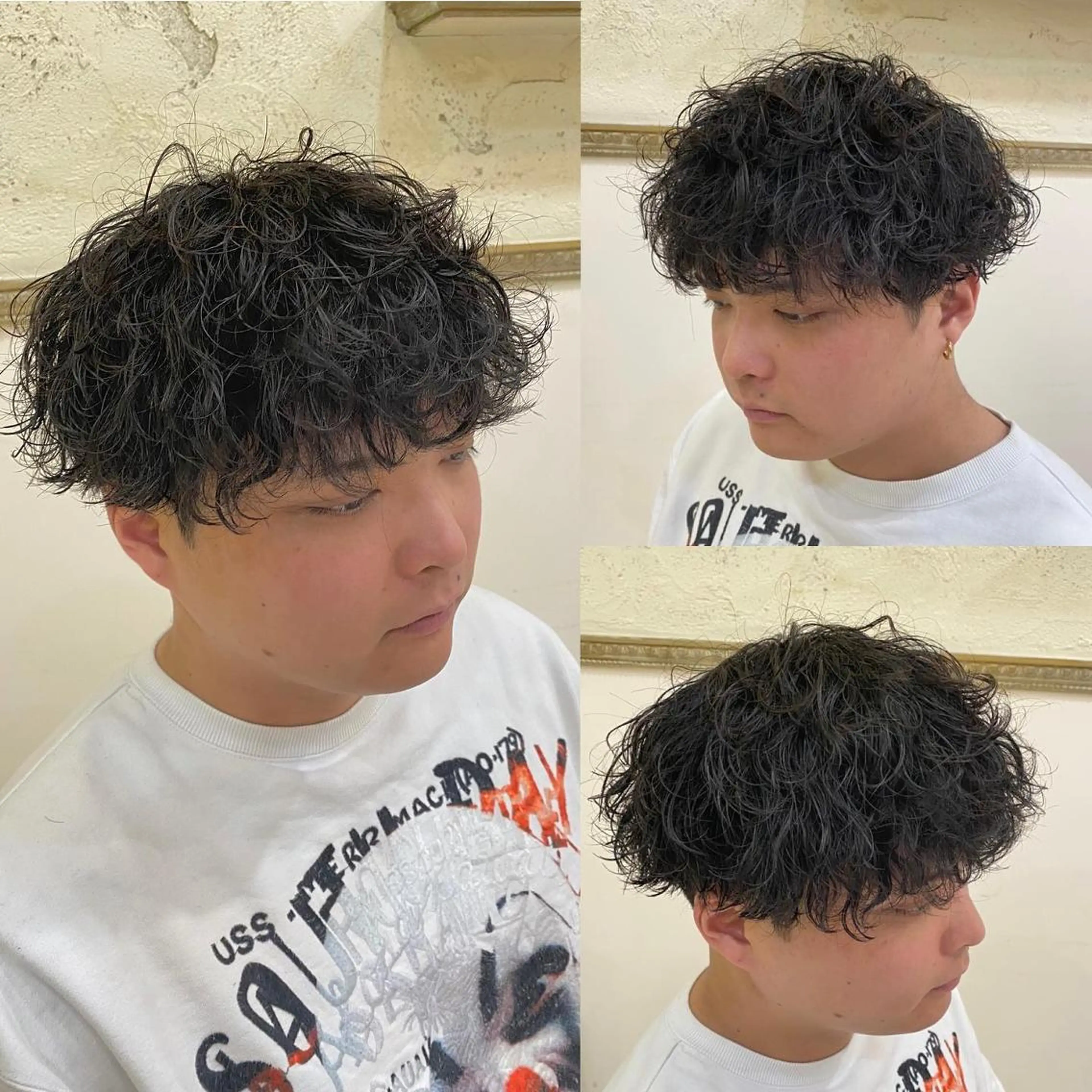 パーマ メンズ フェードカット メンズパーマ メンズツイストパーマ ツイストスパイラルパーマ 刈り上げ 年間2000名担当◎ パーマ職人/仲原佑樹のヘアスタイル