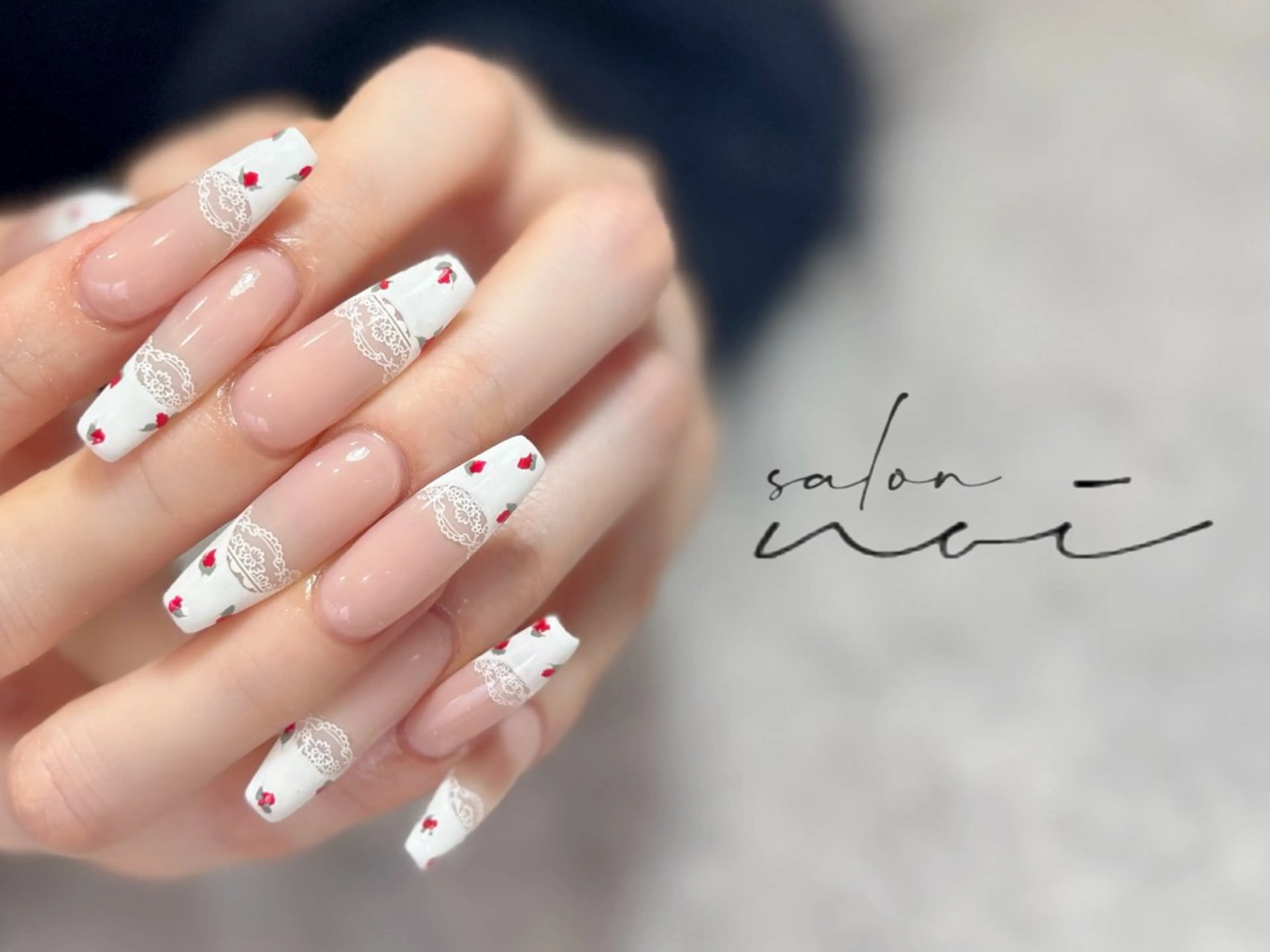 ネイル レース ハンドネイル salon noi所属・salon noiのネイルデザイン