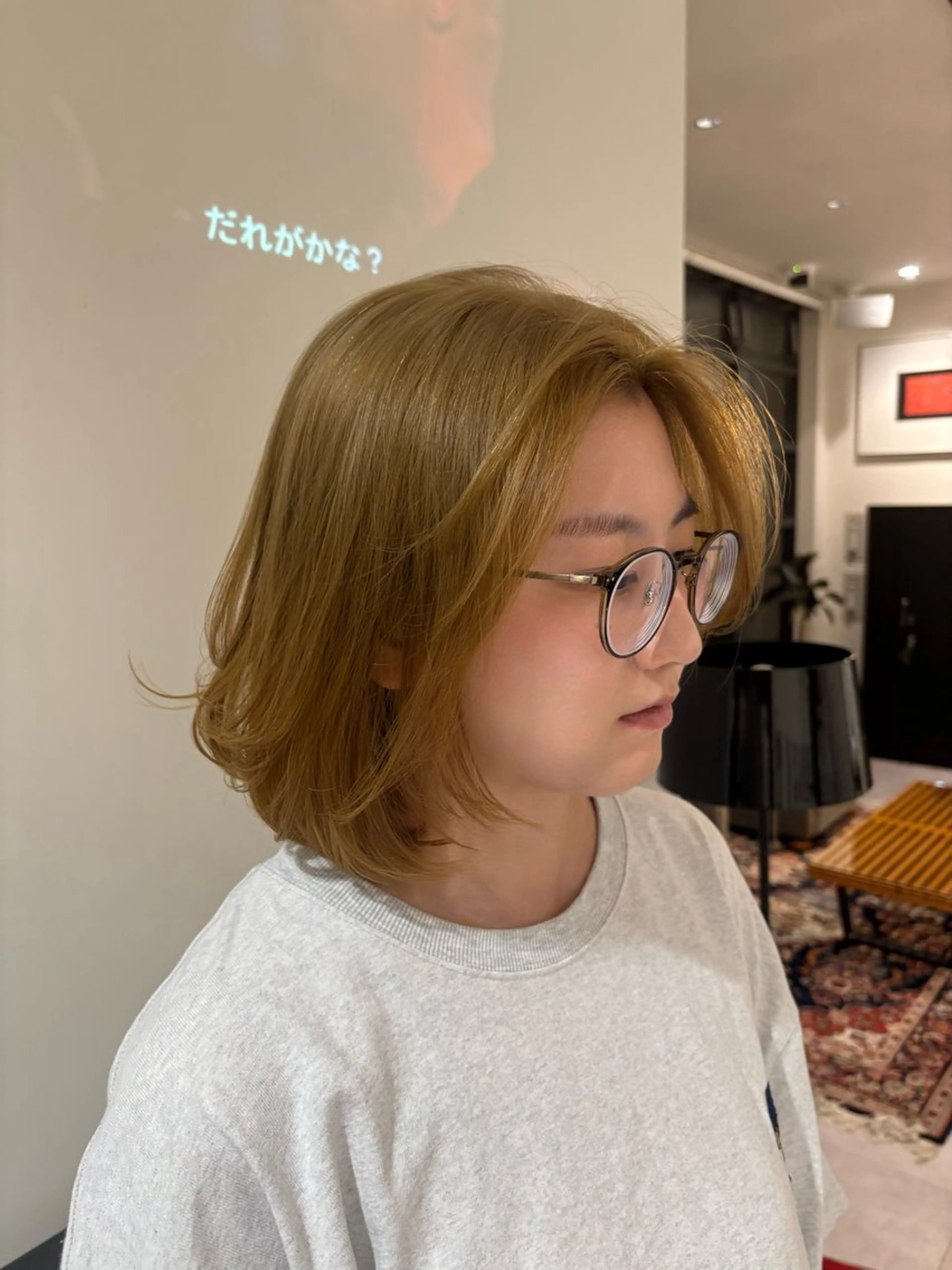 ミディアム カラー ベージュカラー ブロンド ブロンドベージュ Cos&Co. BeautySalon所属・🌟横浜美容室🌟 土岐聖のヘアスタイル