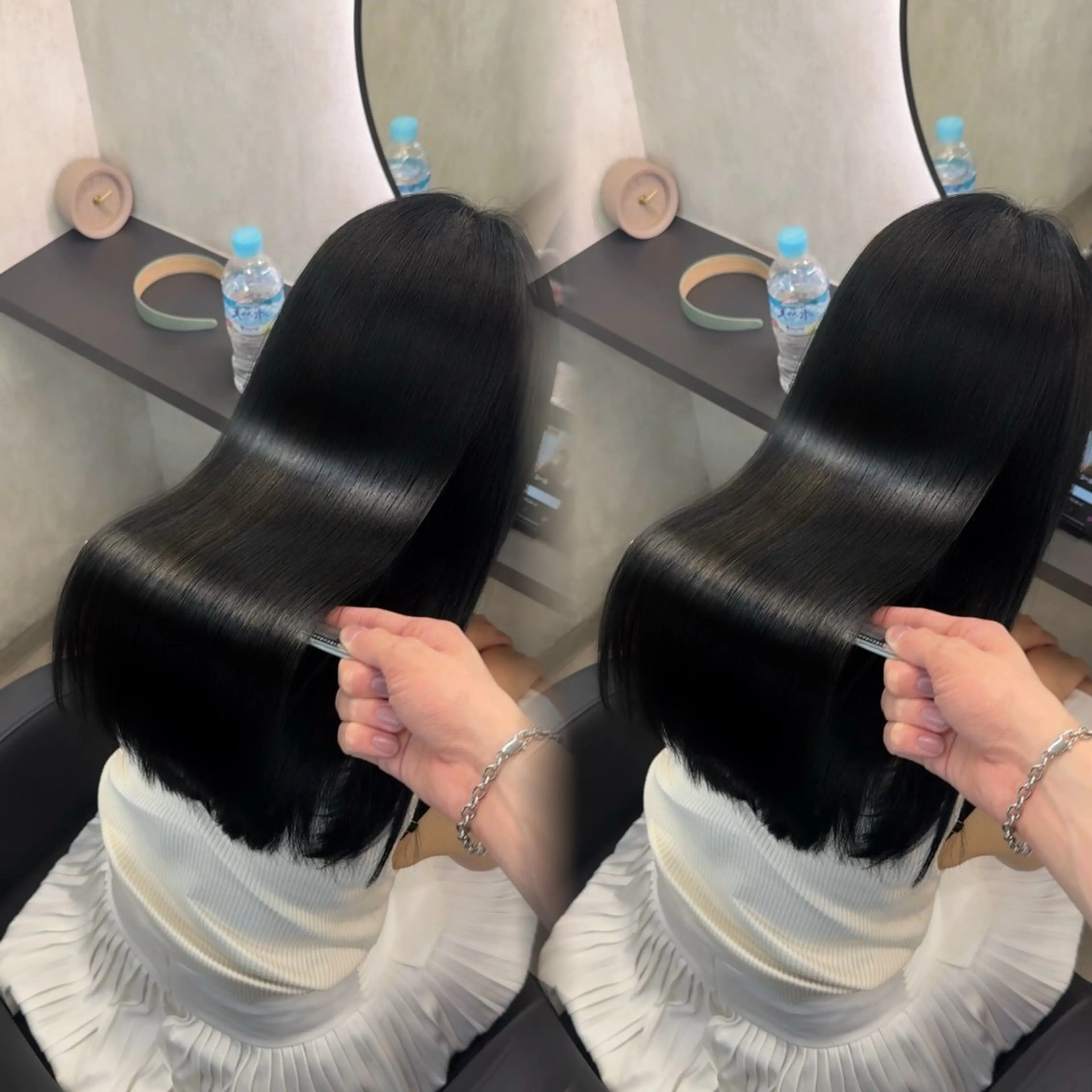 ロング ヘアアレンジ カット 縮毛矯正 トリートメント 新宿 /髪質改善/ 縮毛矯正/ヒュウガのヘアスタイル