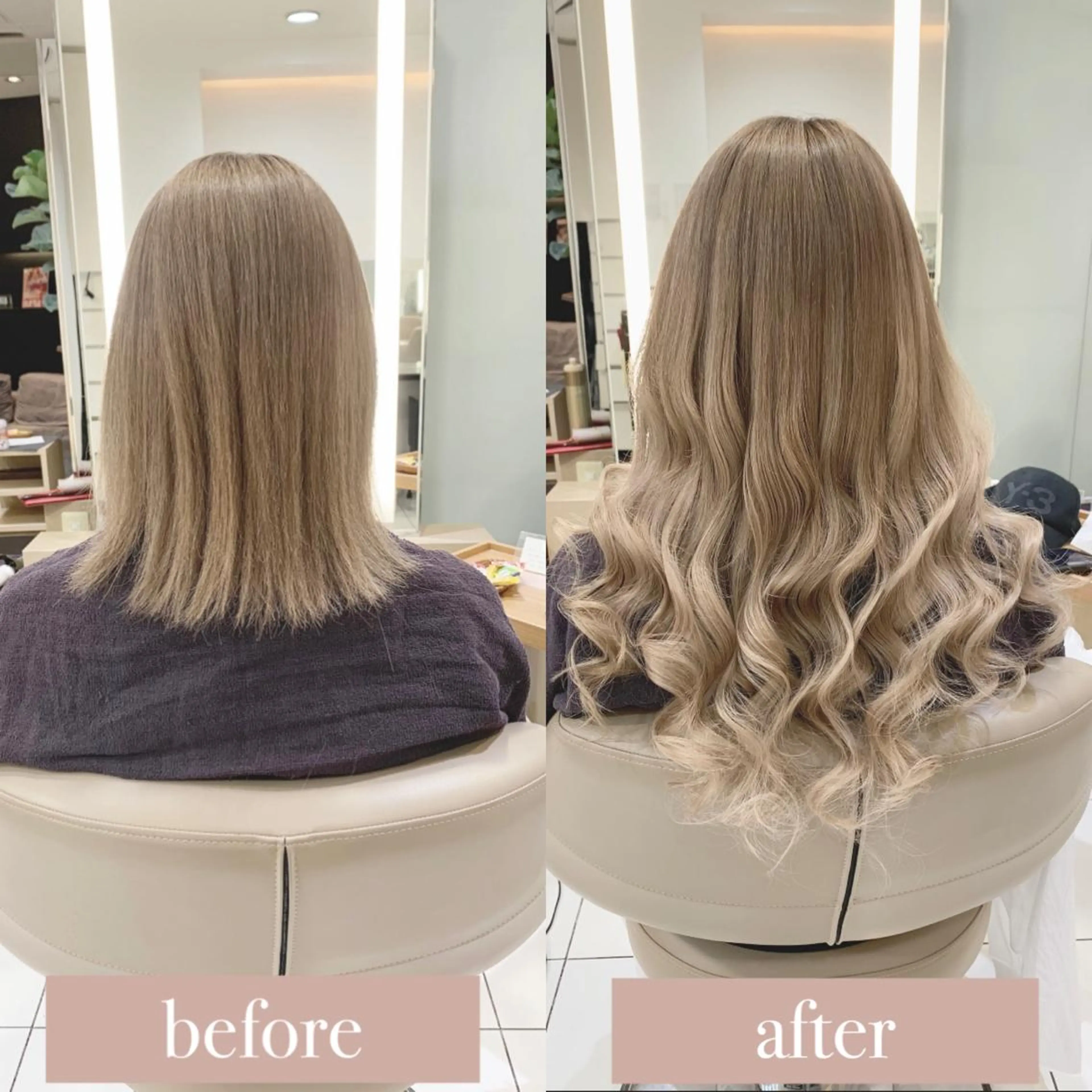 ロング カラー シールエクステ ベージュカラー ハイトーンカラー ミルクティーベージュ エクステ エクステ　ユノキ リョウタのヘアスタイル