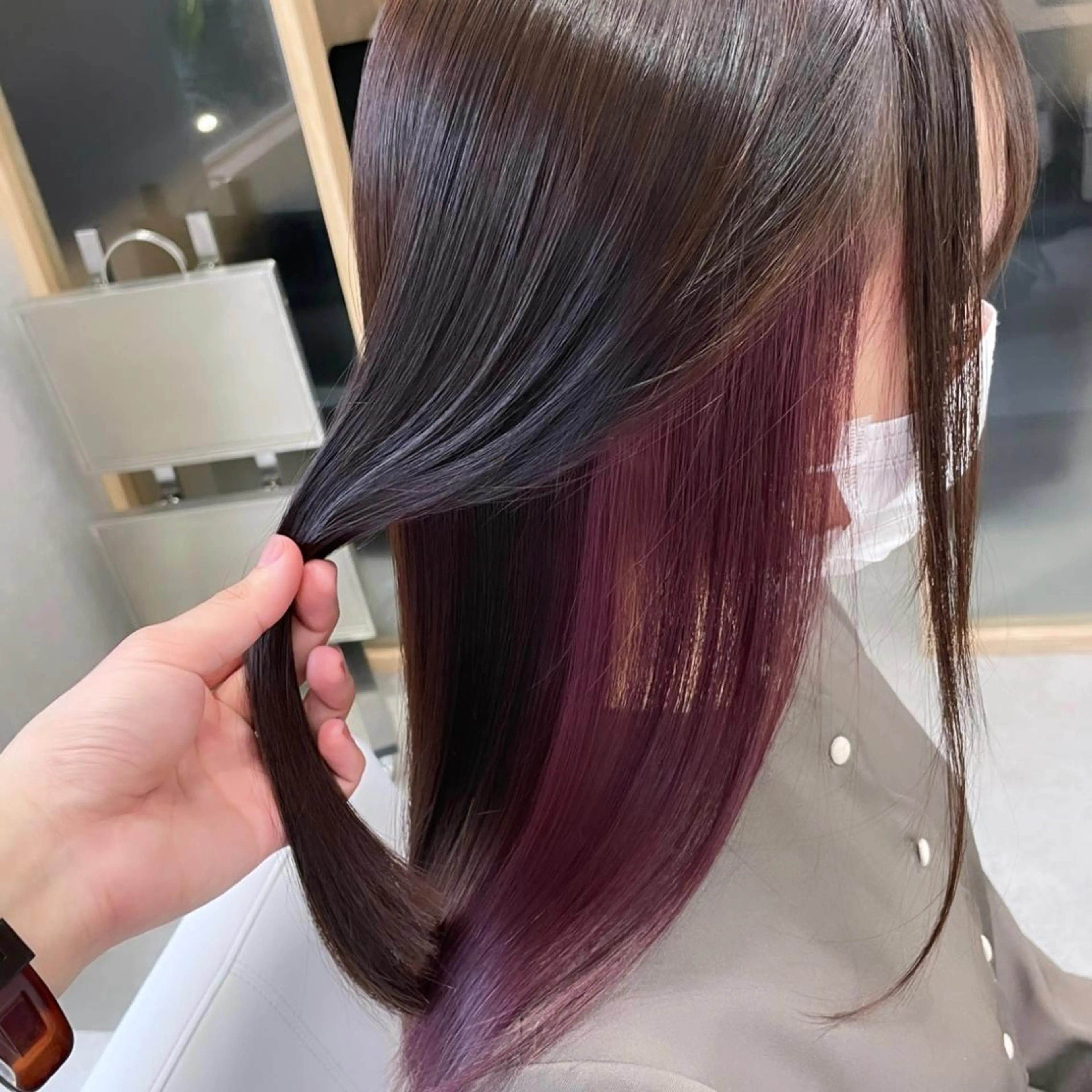 セミロング カラー 艶髪・透明感カラー ✨若松良樹のヘアスタイル