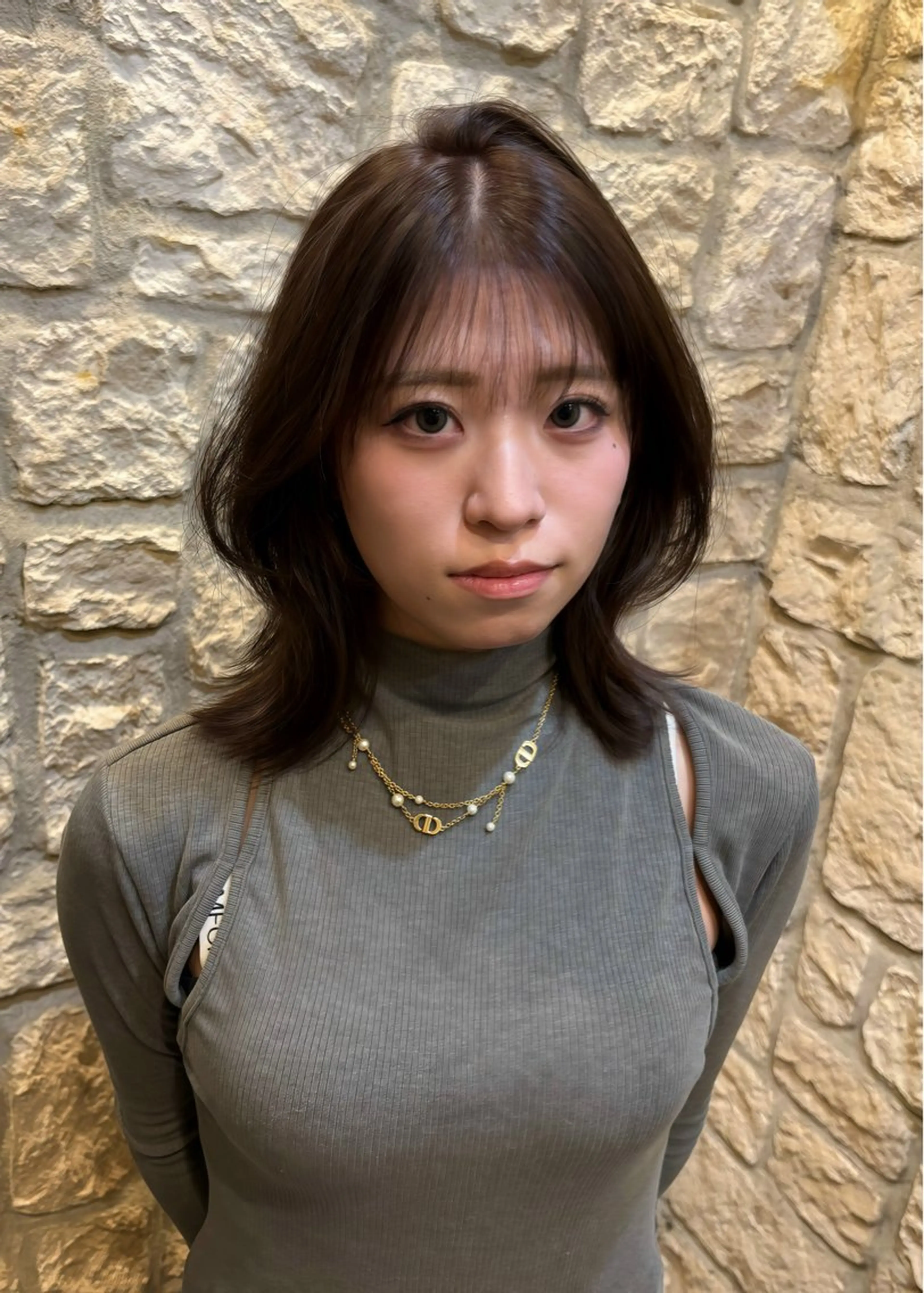 ミディアム カラー 町田/レイヤーカット ハッシュカット/八木のヘアスタイル