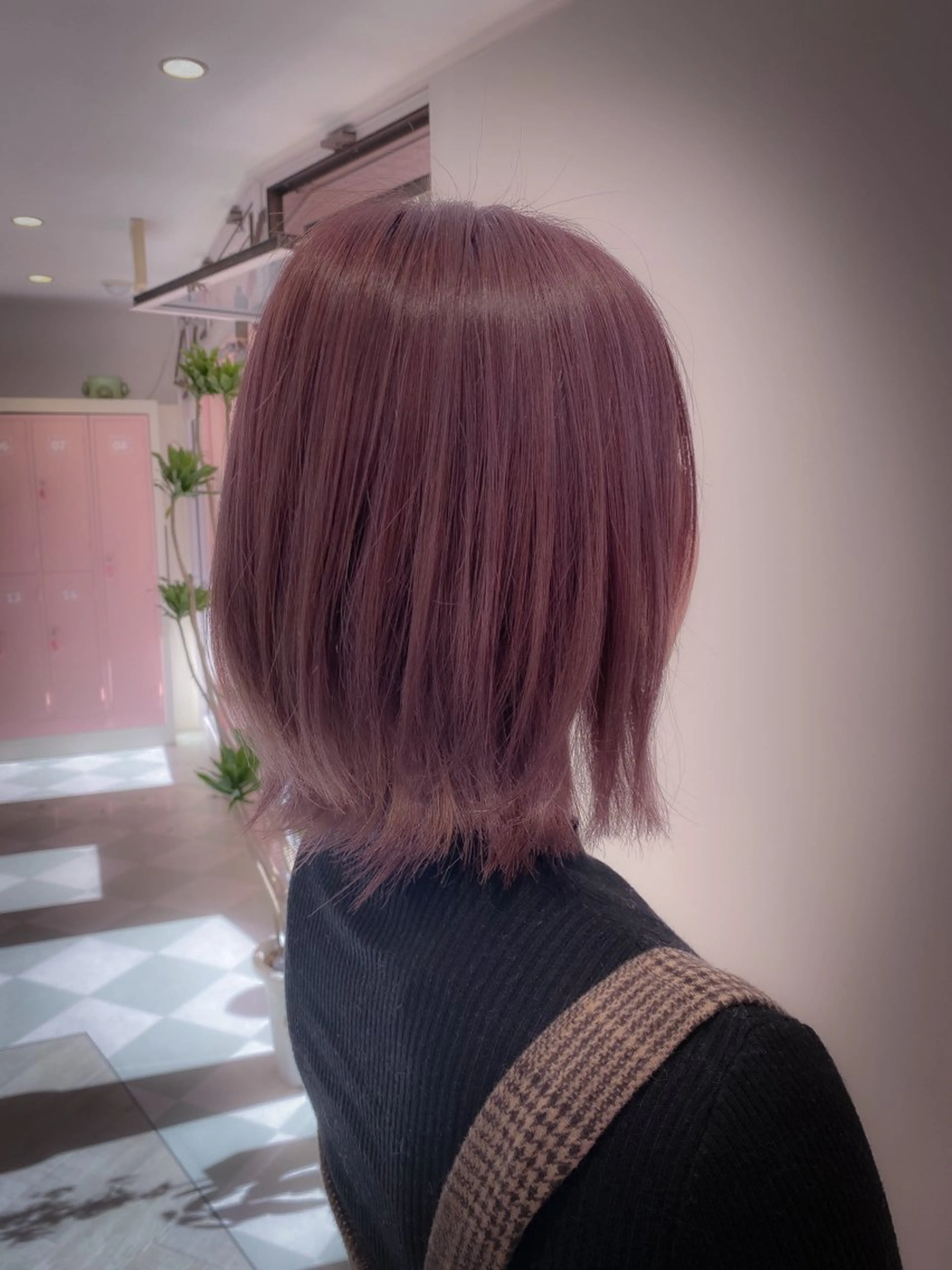 ミディアム カラー ピンクカラー 五十嵐　颯 当日予約大歓迎のヘアスタイル