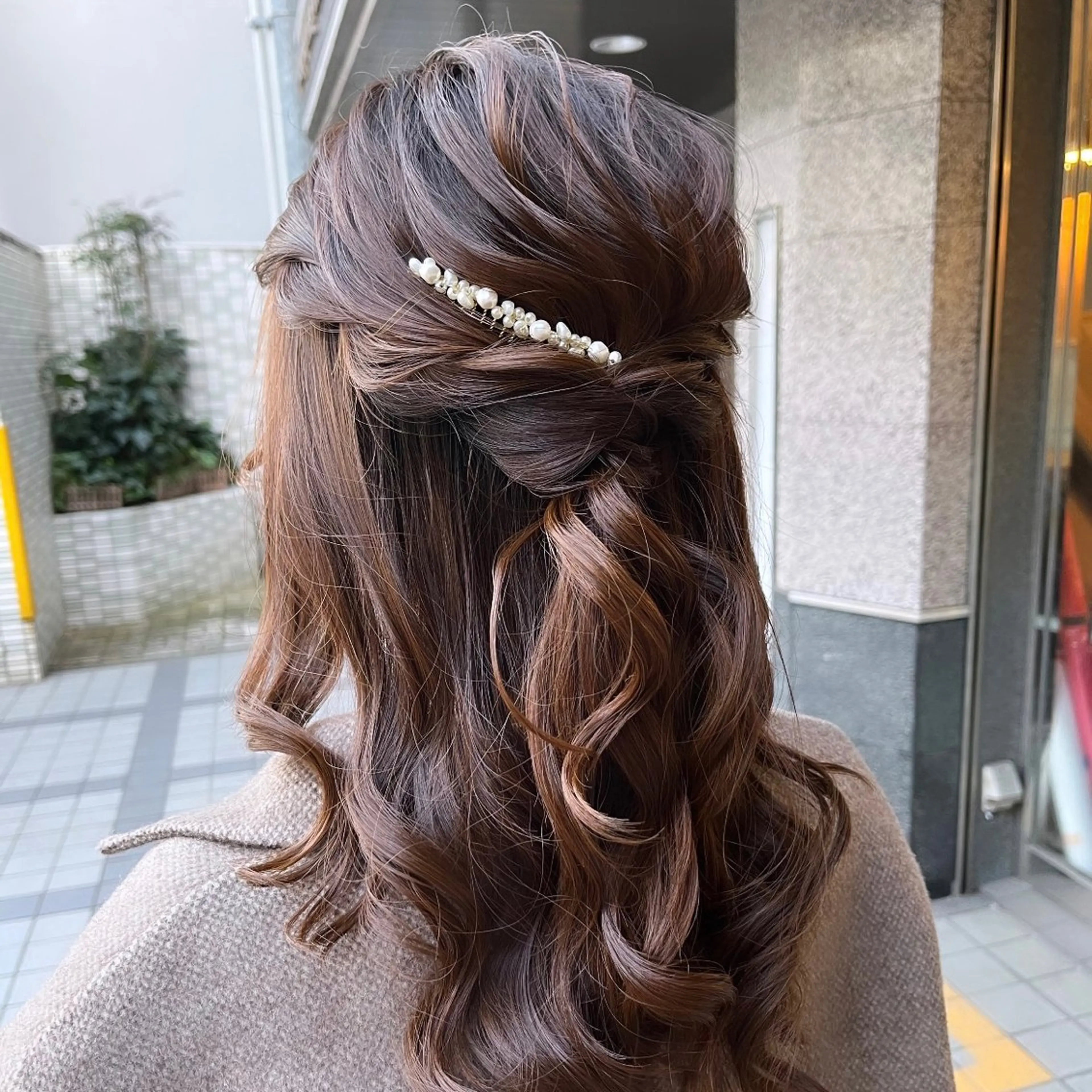 ロング ヘアアレンジ ハーフアップ IMARI /のヘアスタイル