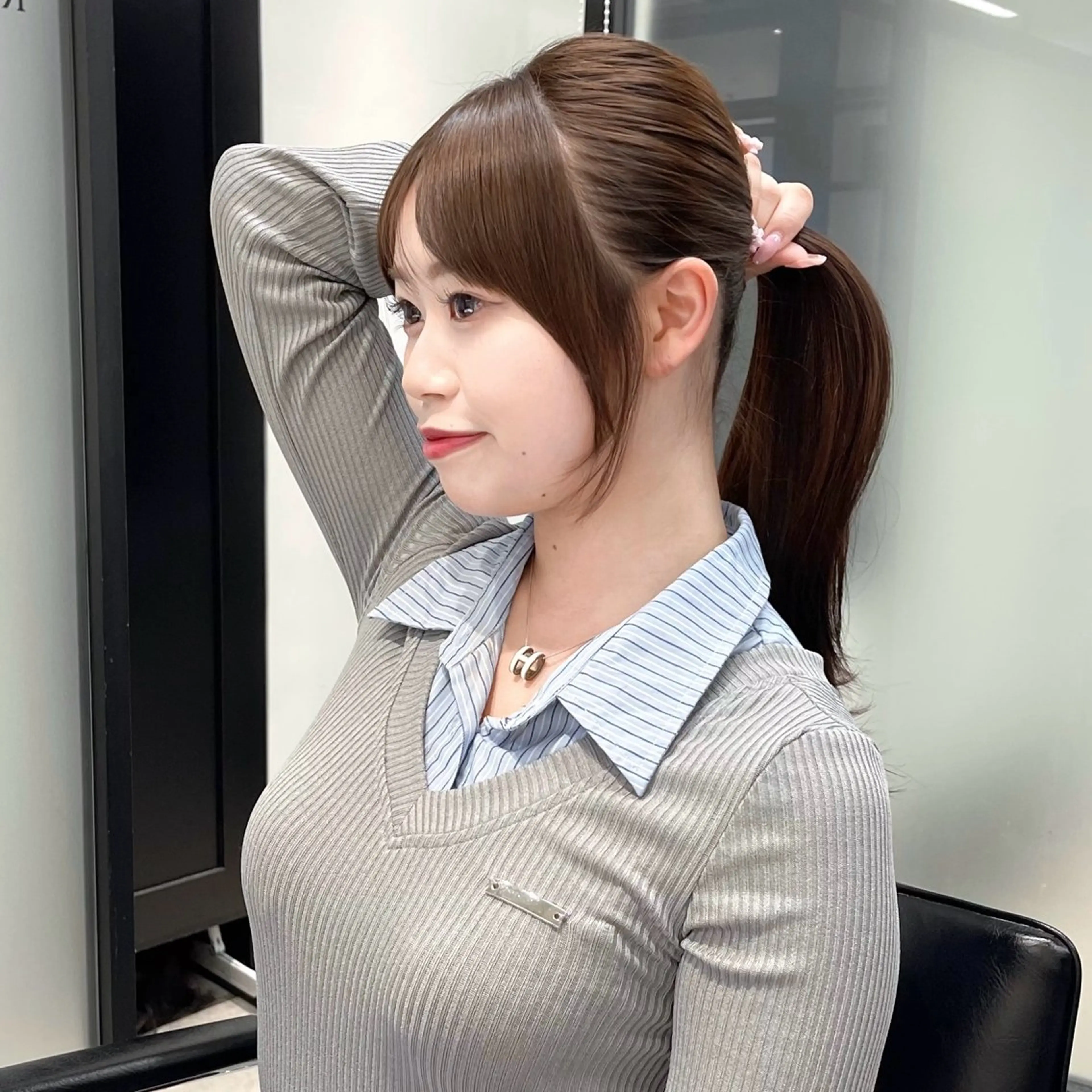 ロング 韓国風ヘア レイヤーカット カット ヘアカラー トリートメント 韓国レイヤーカット 髪質改善▫️水野有真のヘアスタイル