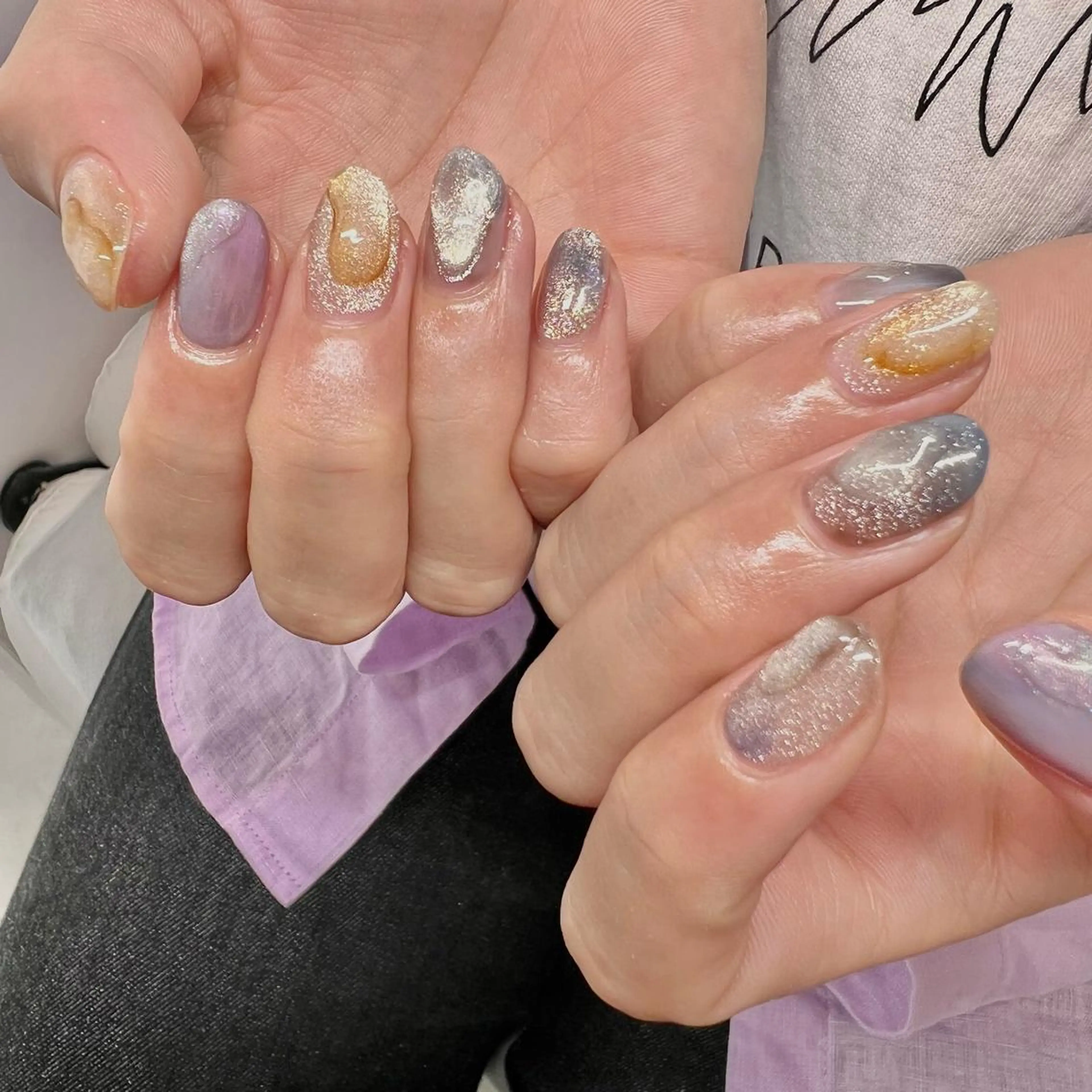 ミディアム ネイル マツエク・マツパ ハンドネイル REVIA_nail maiのネイルデザイン