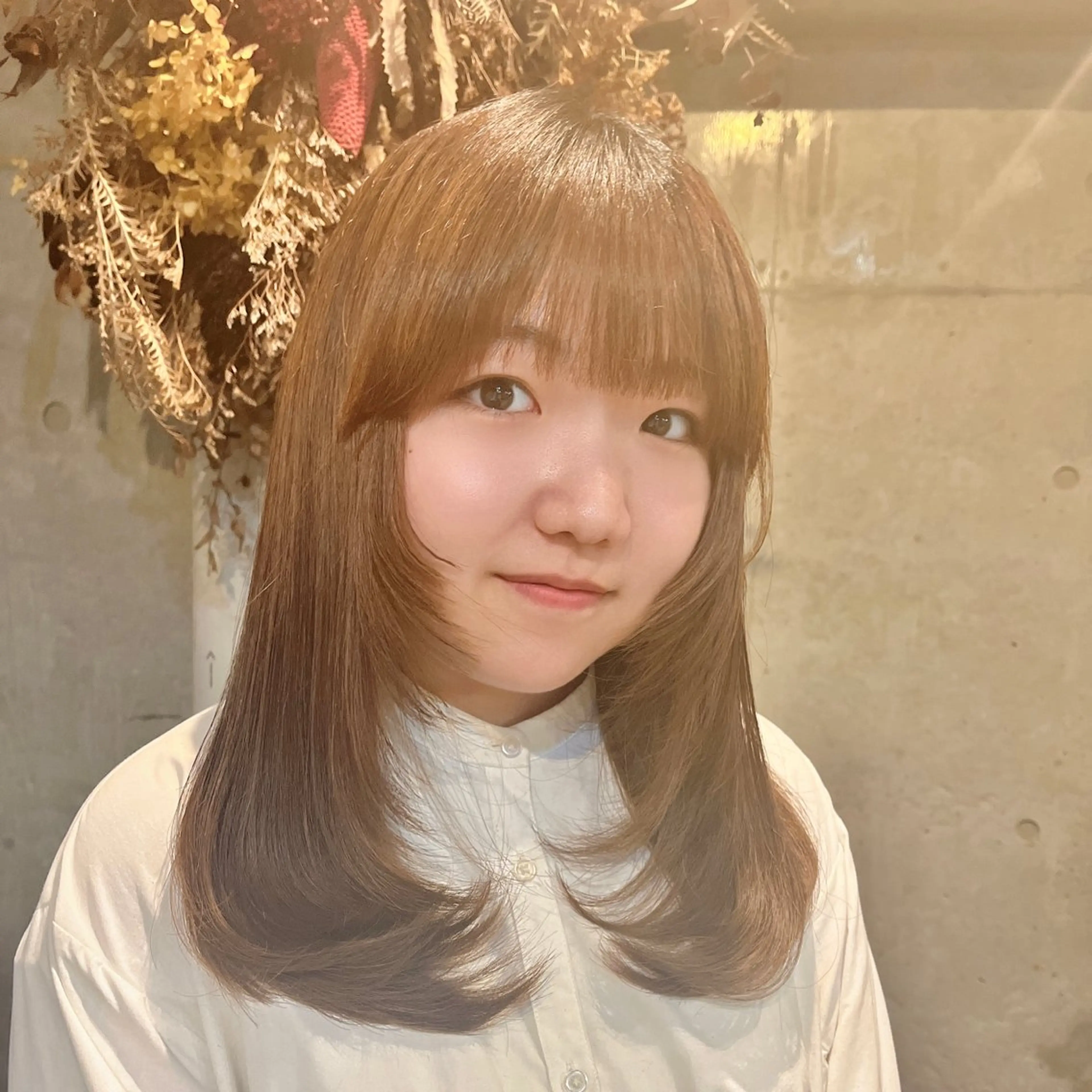 ロング カラー ベージュカラー 顔まわりレイヤー レイヤーカット 小顔カット トリートメント カット 藤澤 夏実/インナーカラーのヘアスタイル