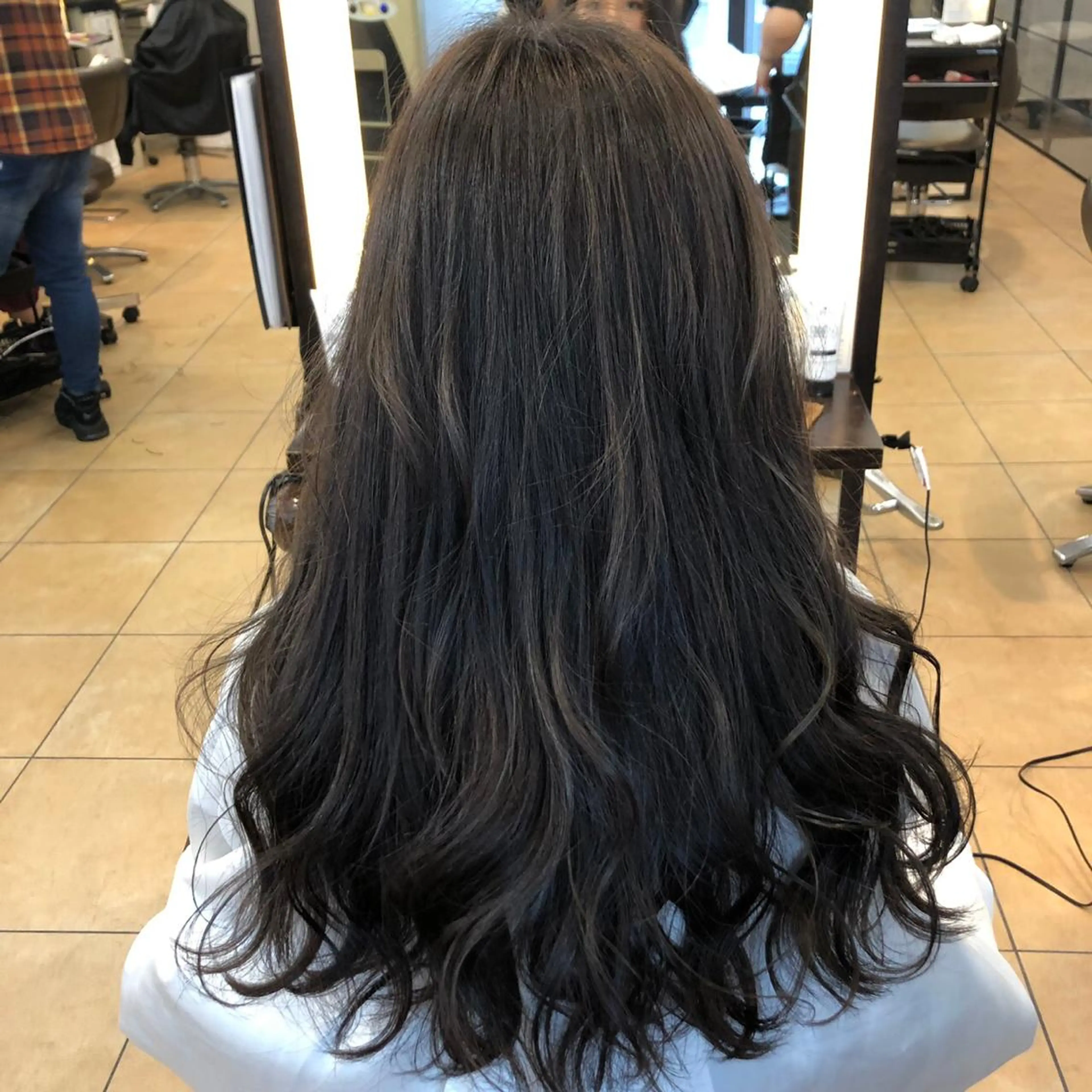 ロング アッシュ ロング 中田 サヤカのヘアスタイル