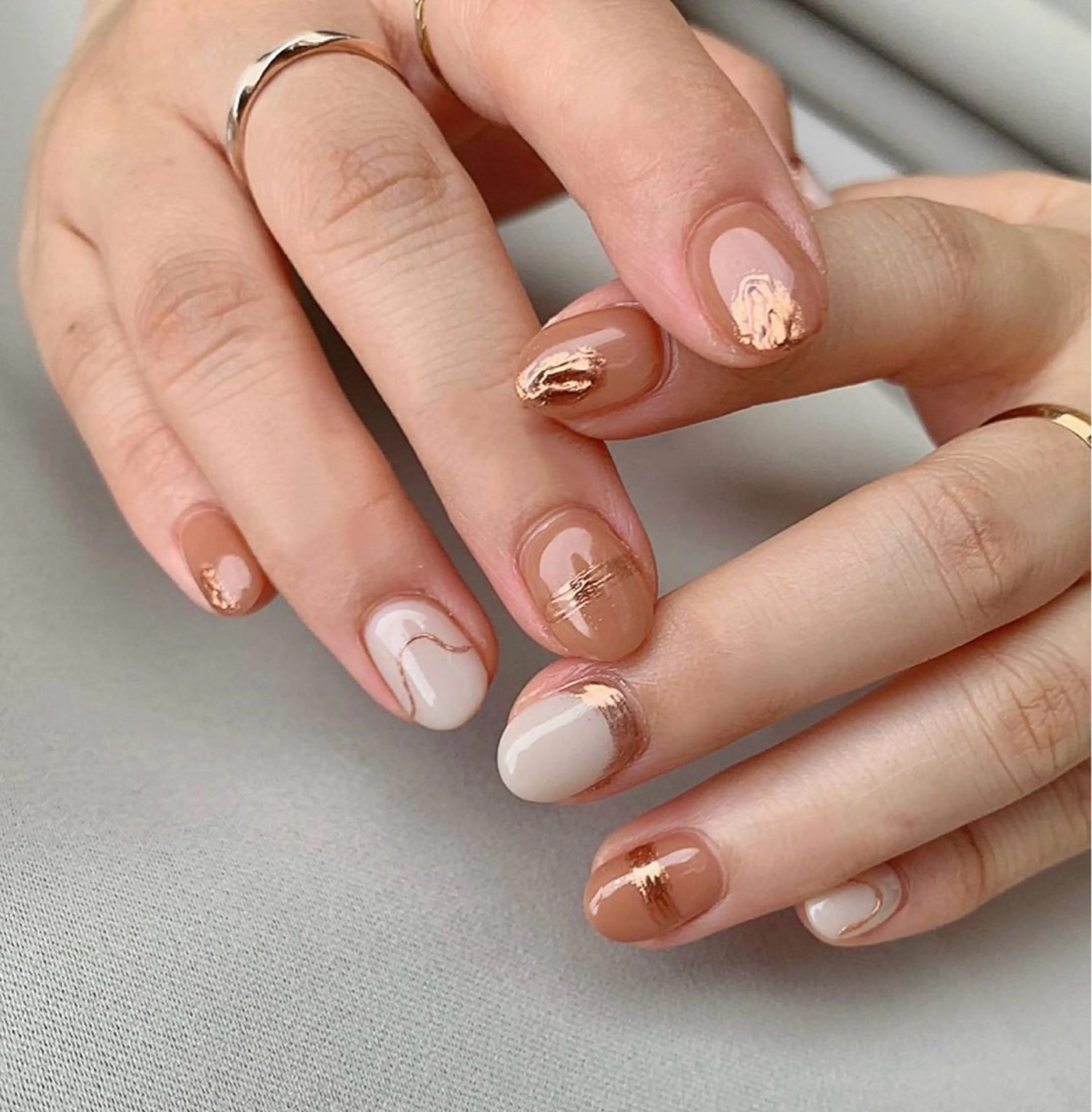 ネイル アートネイル フットネイル フレンチネイル ジェルネイル ガラスフレンチ ハンドネイル Mimo beau ty   salonのネイルデザイン