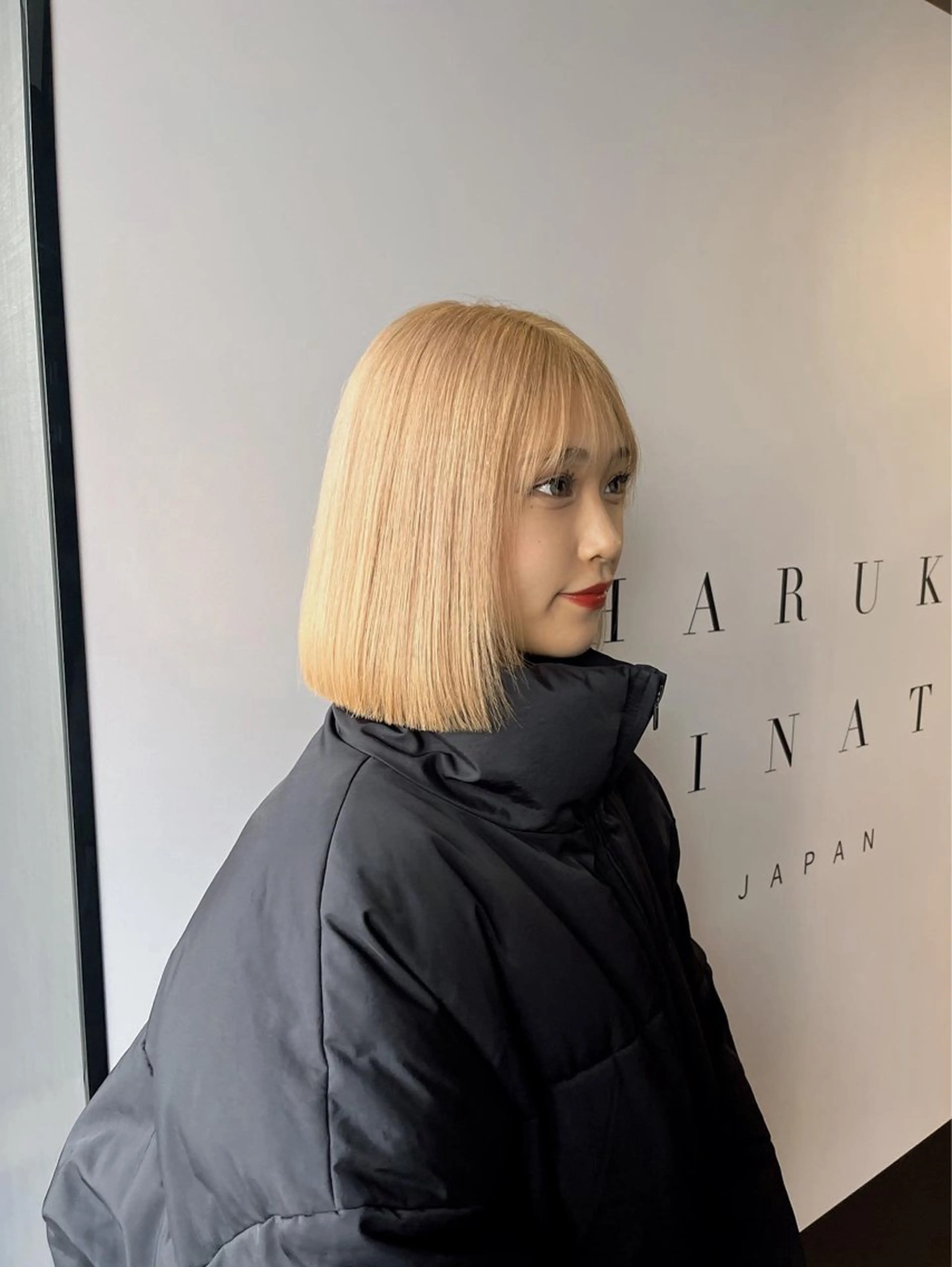 ショート ボブ HARUKI MINATO JAPAN所属・秋山 輝星のヘアスタイル