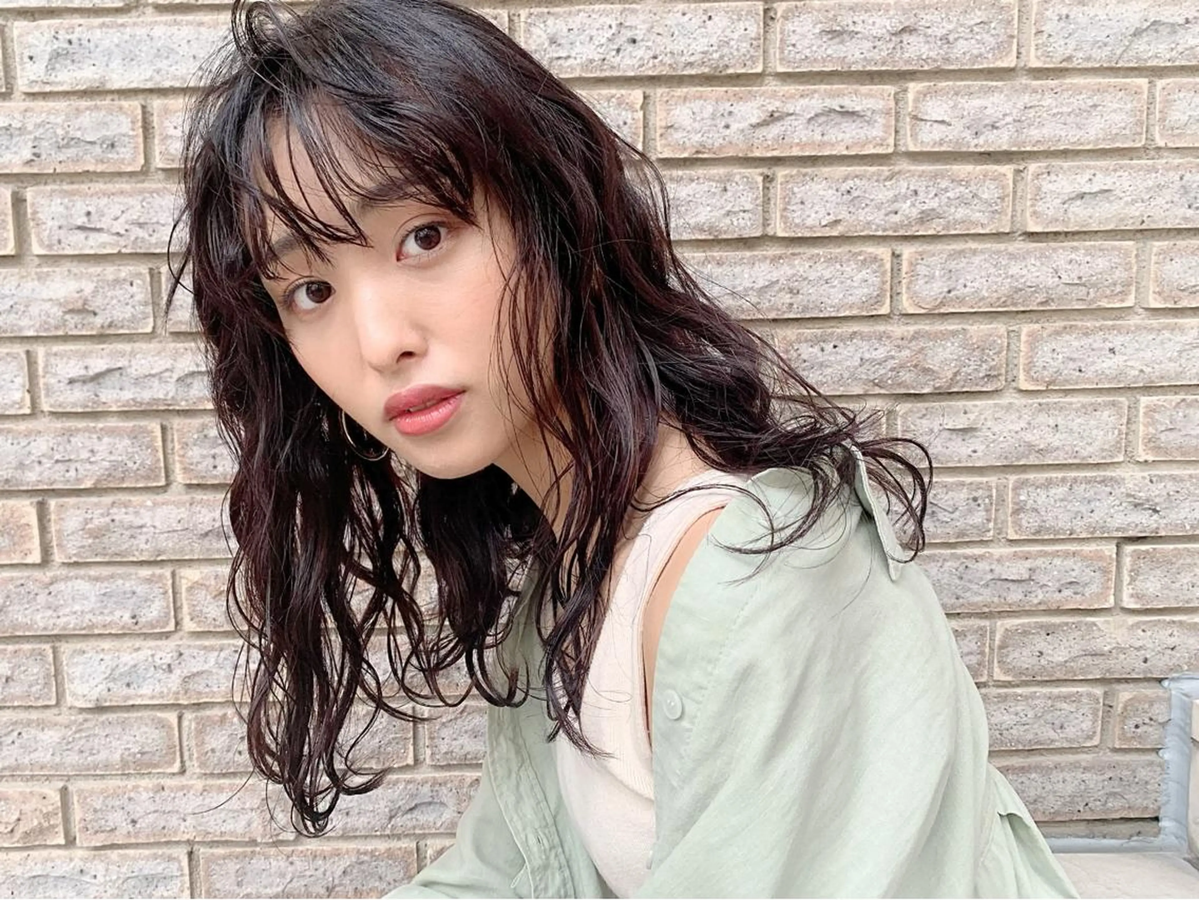 セミロング カラー ブラウンカラー EMANON天神所属・Hitomi Ezakiのヘアスタイル