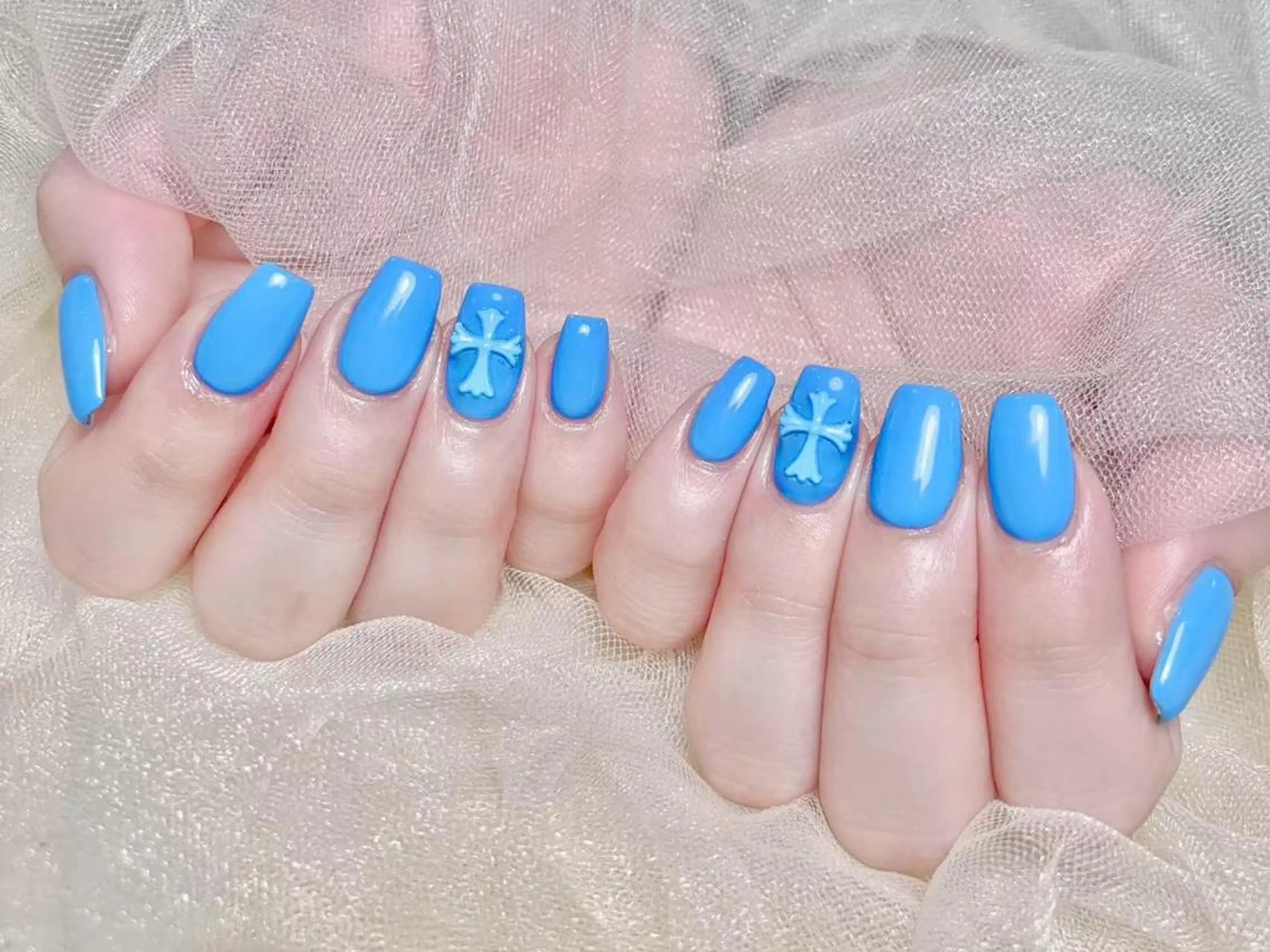 ネイル アートネイル オーロラネイル チークネイル 成人式 長さ出し ナユキNA.YUKI 渋谷店のネイルデザイン