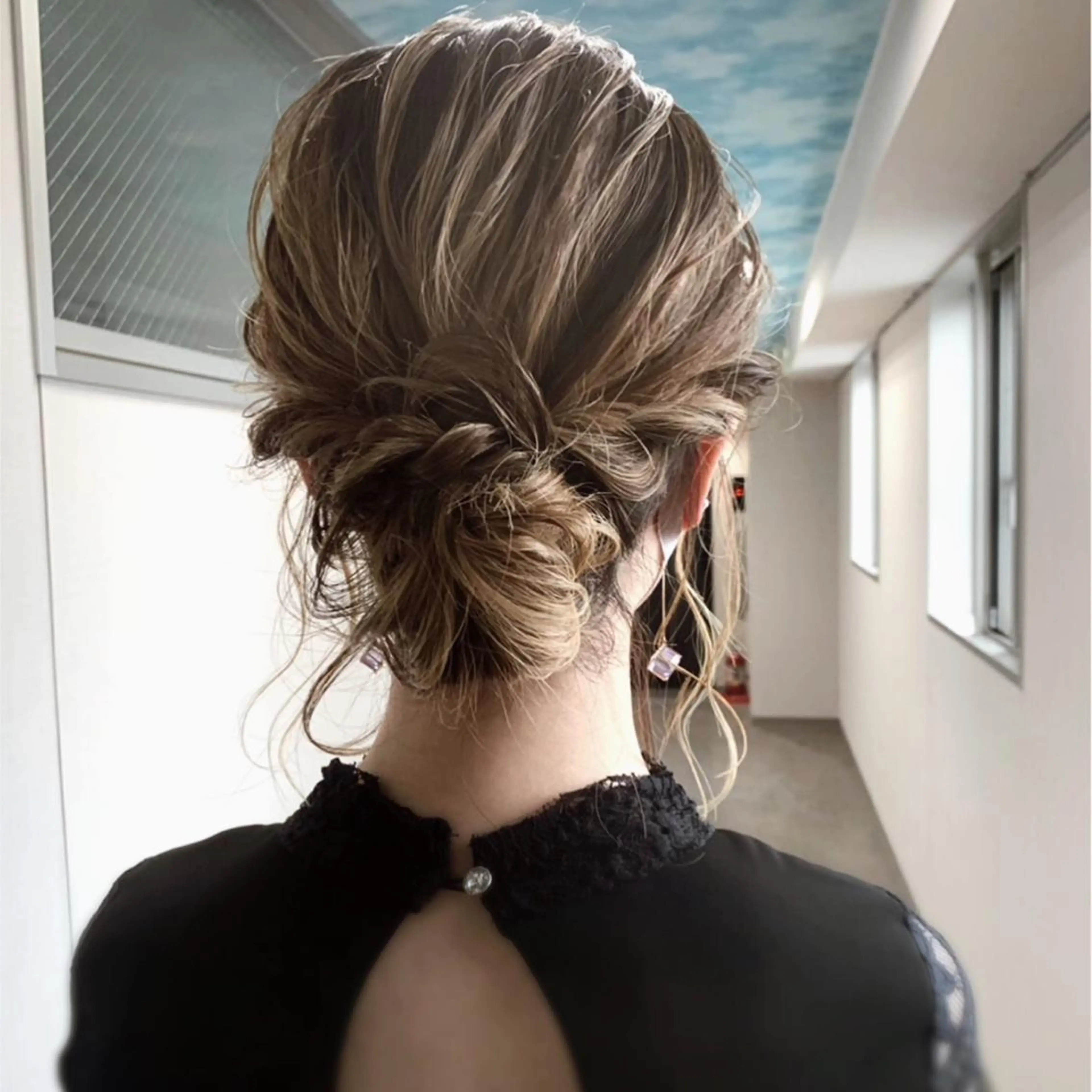 ヘアアレンジ 結婚式・ブライダル ヘアセット 松井那津子 /ハイライトブリーチのヘアスタイル