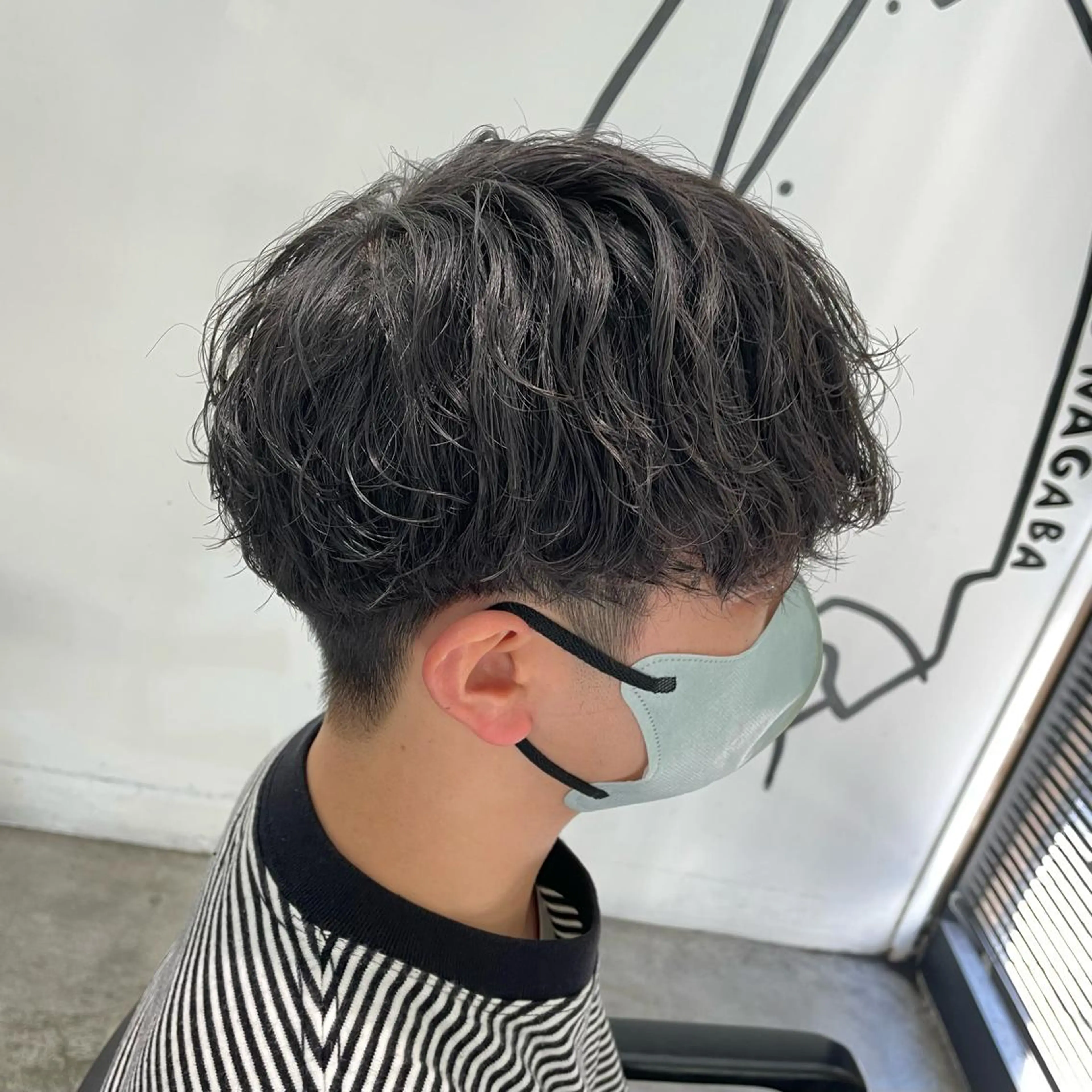 ショート パーマ メンズ マッシュ カット パーマ メンズ特化美容師/ 藤戸 椋のヘアスタイル