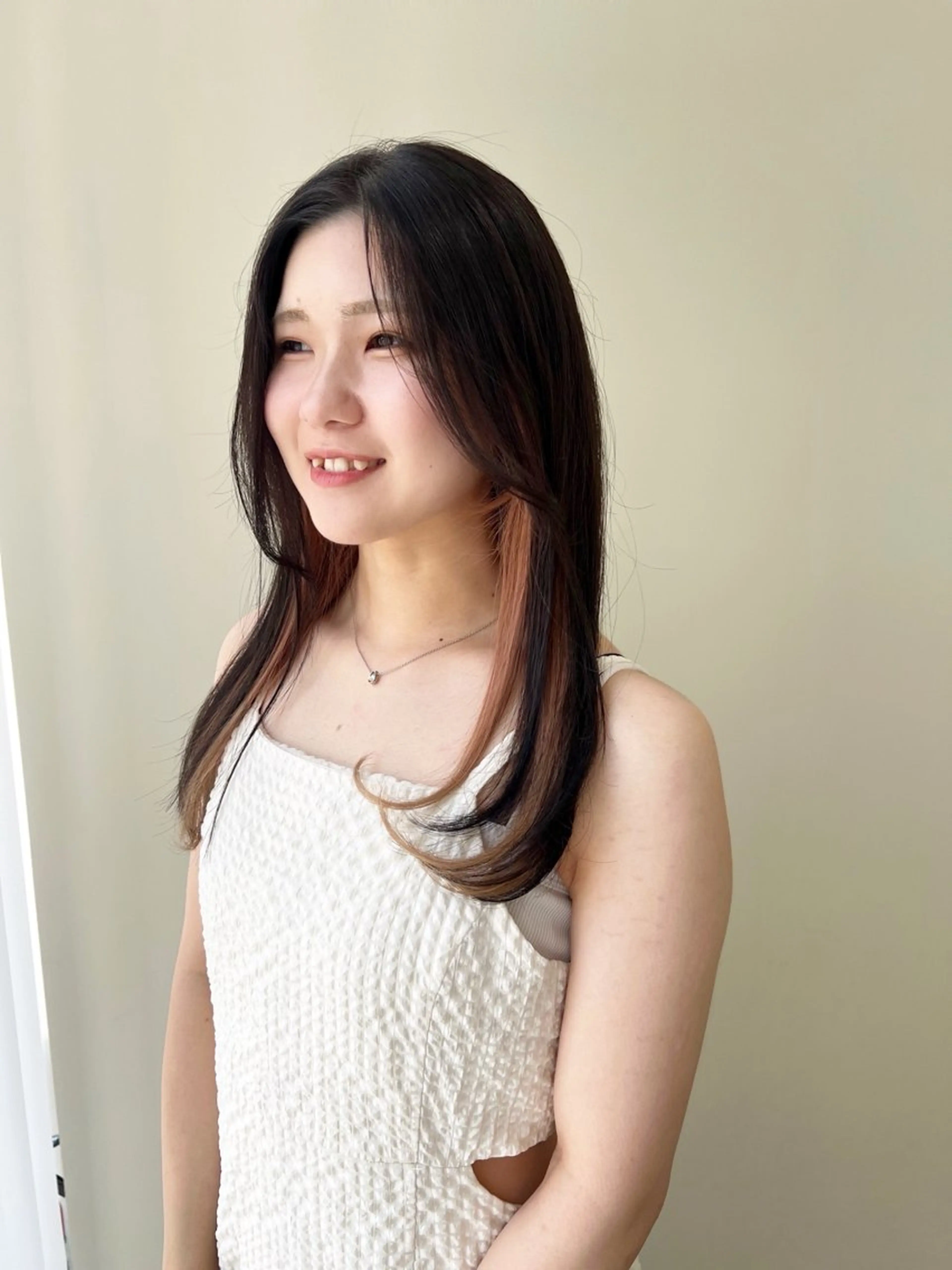セミロング カラー ヘアカラー トリートメント tom/uni /ブリーチなしカラーのヘアスタイル