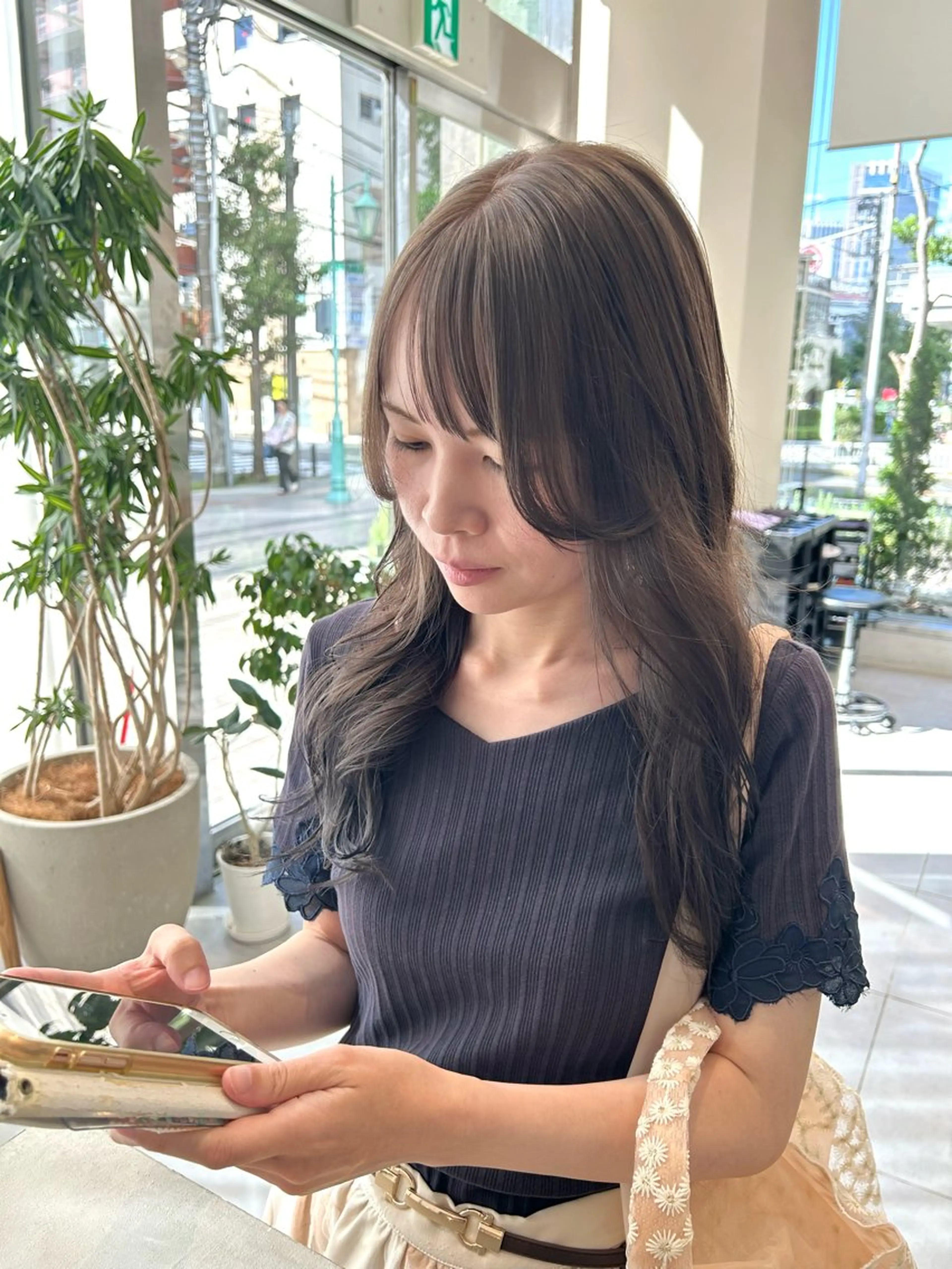 ロング ヘアカラー トリートメント ヘアセット 風香🪼レイヤー /透明感カラーのヘアスタイル