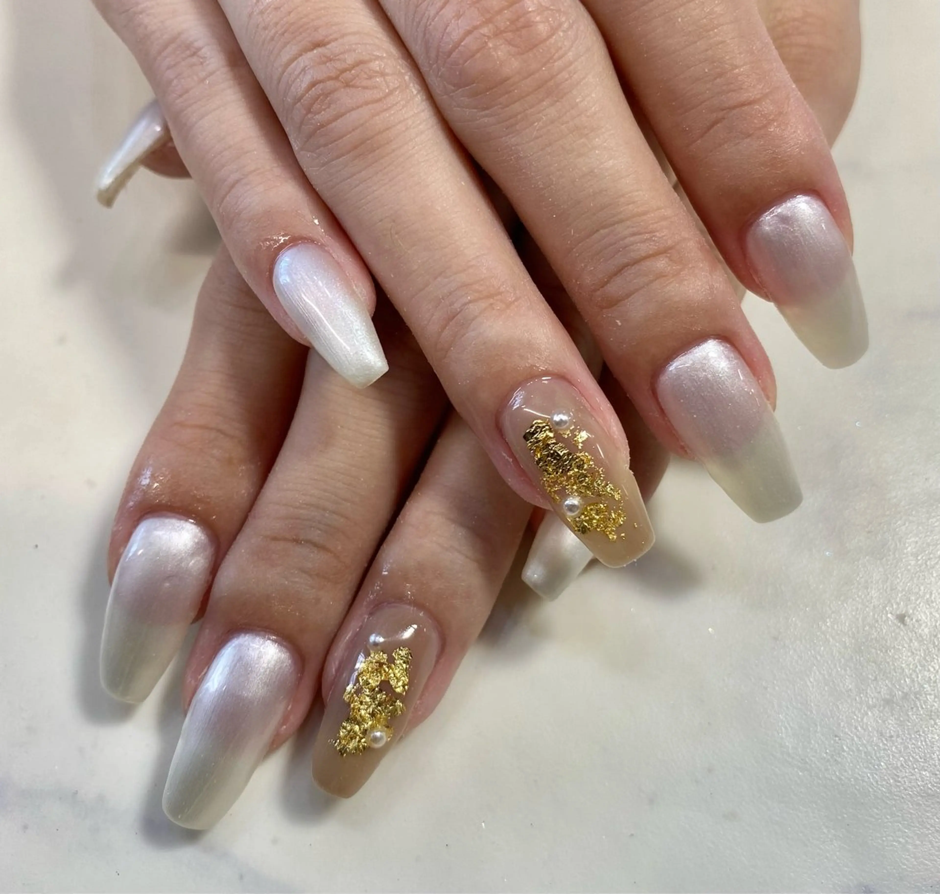 ネイル シンプルネイル Nail Salon Three所属・Three いわなべのネイルデザイン