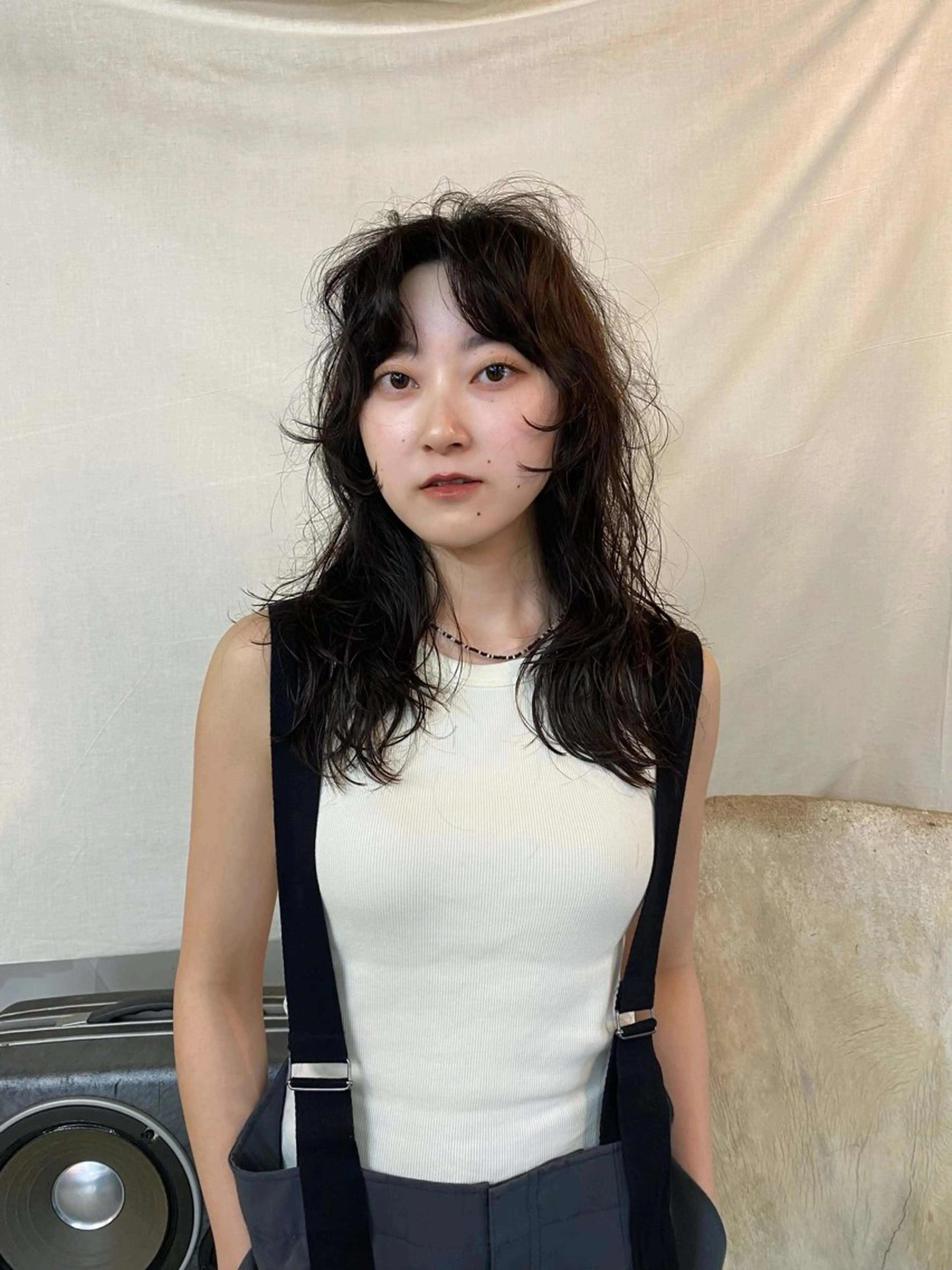 セミロング カラー パーマ カット ヘアカラー パーマ KEI gattacaのヘアスタイル