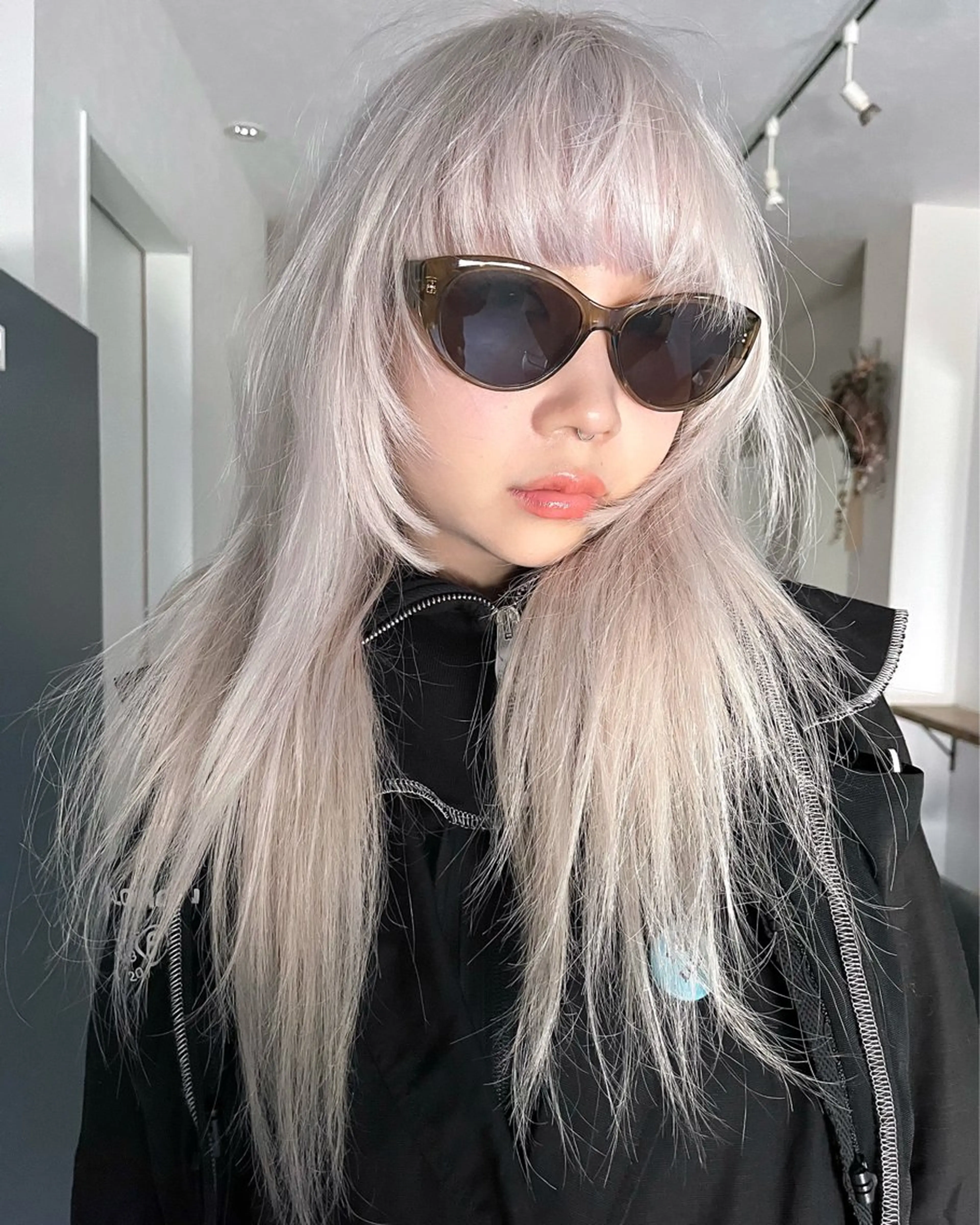 ロング カラー ヘアアレンジ カット ヘアカラー トリートメント 丸山渉/パーマ エフェクトブリーチのヘアスタイル