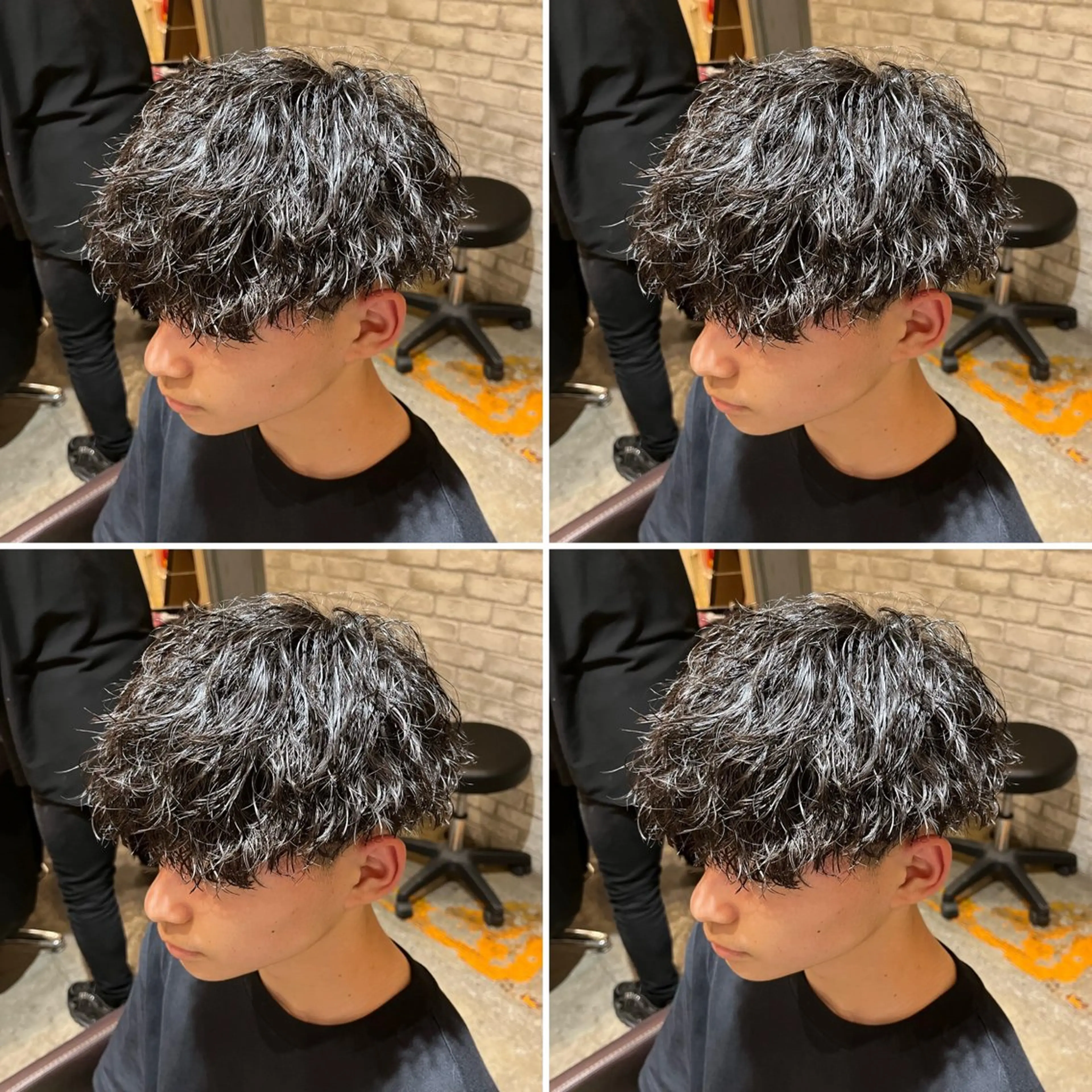 ミディアム カラー パーマ ヘアアレンジ メンズ 🔹メンズパーマ× ブリーチ/NORIのヘアスタイル
