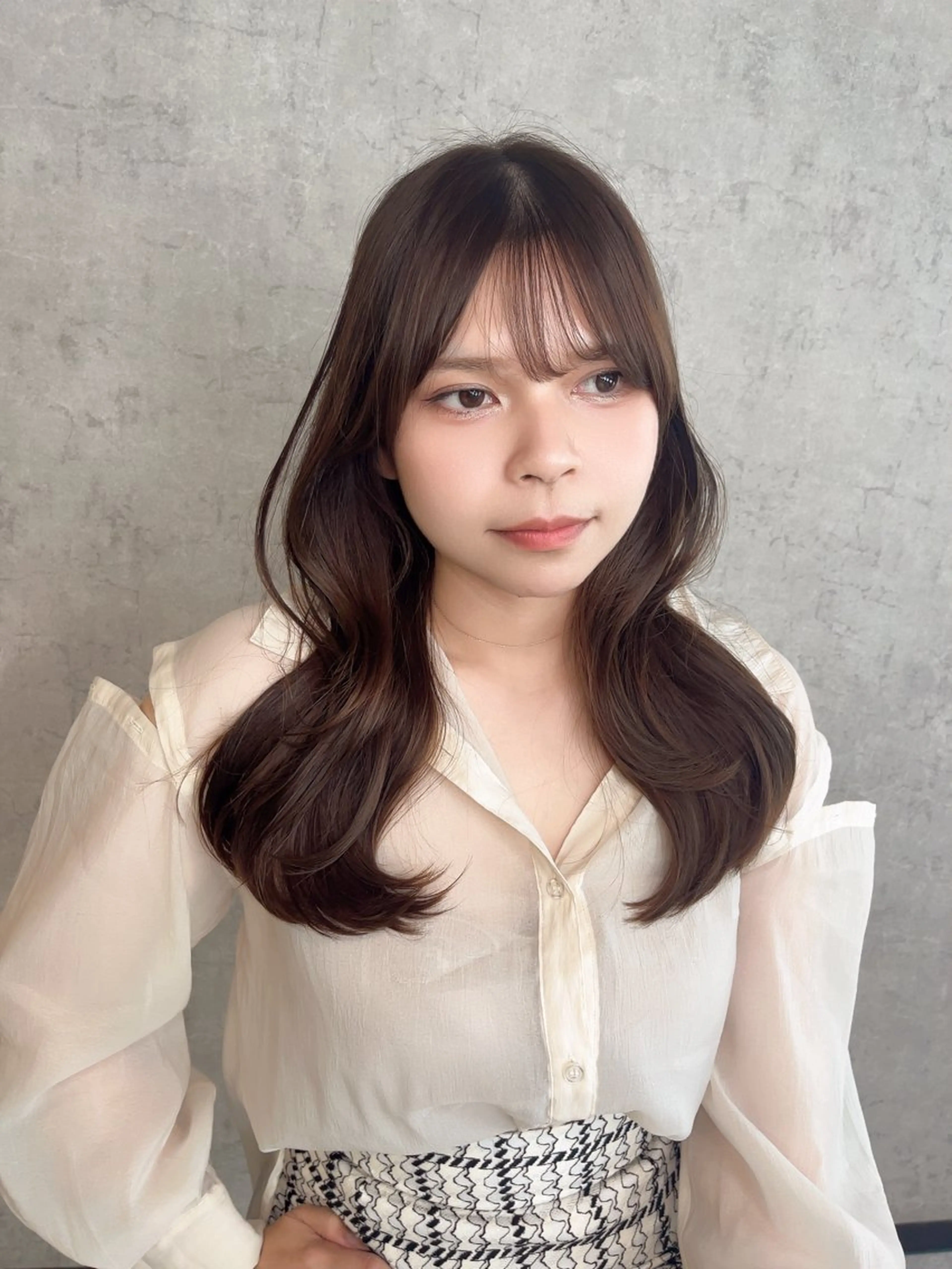 ロング カット ヘアカラー KAEDE🎀 ジャニオタ美容師のヘアスタイル
