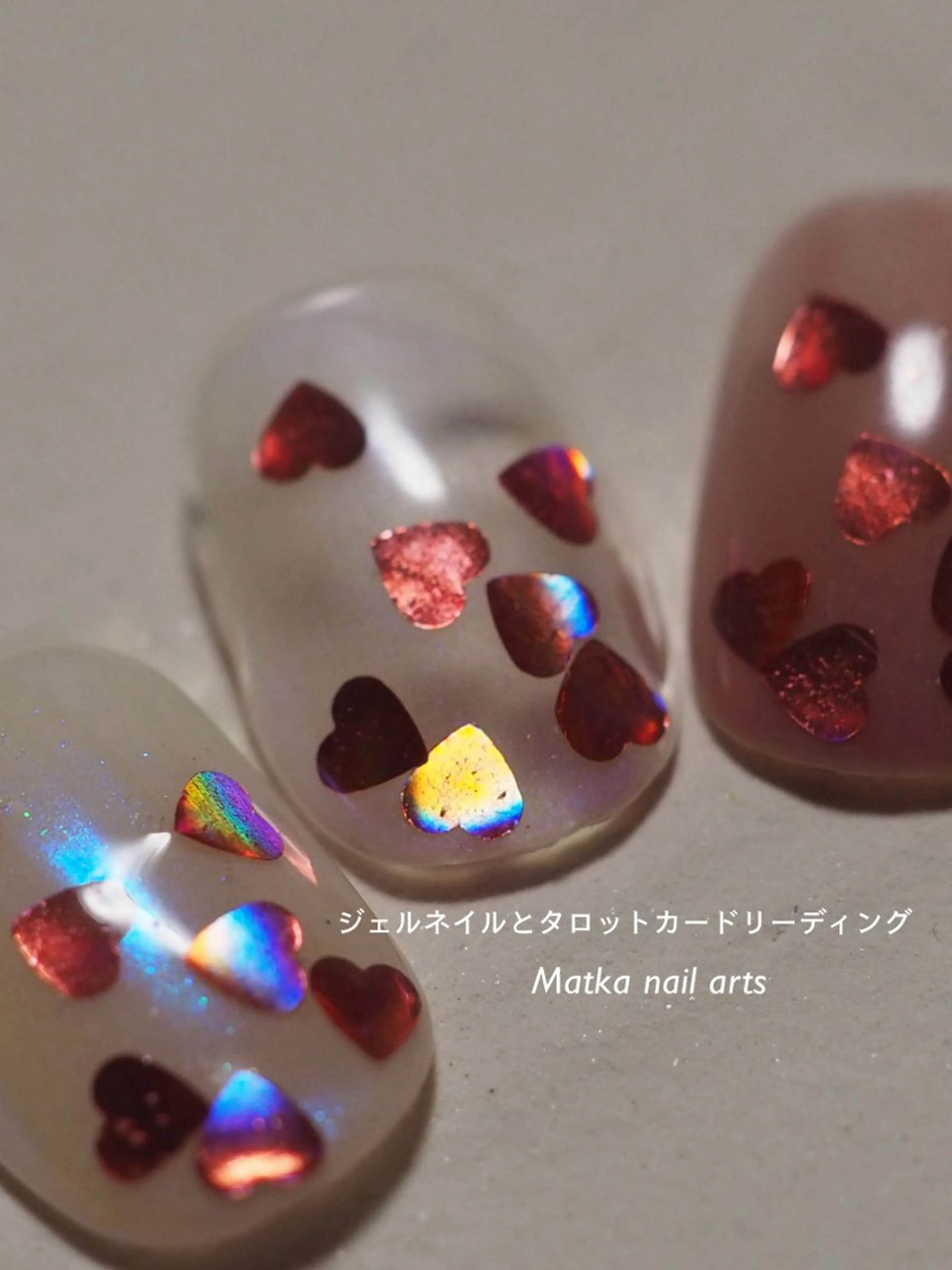 ネイル ハート ニュアンスネイル ショートネイル ネイルとタロット/ ユウのその他イメージ